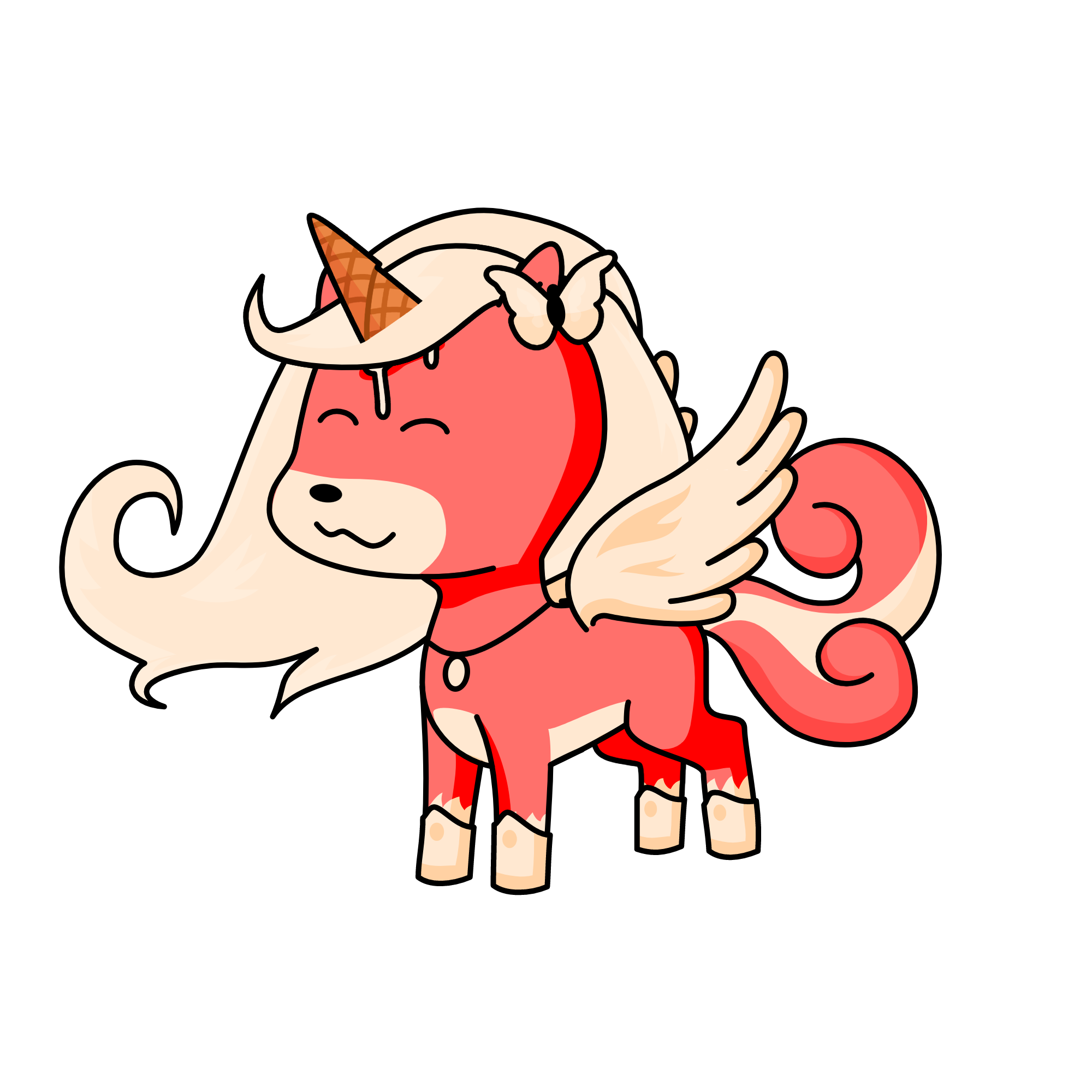 Candy cane, the unicorn