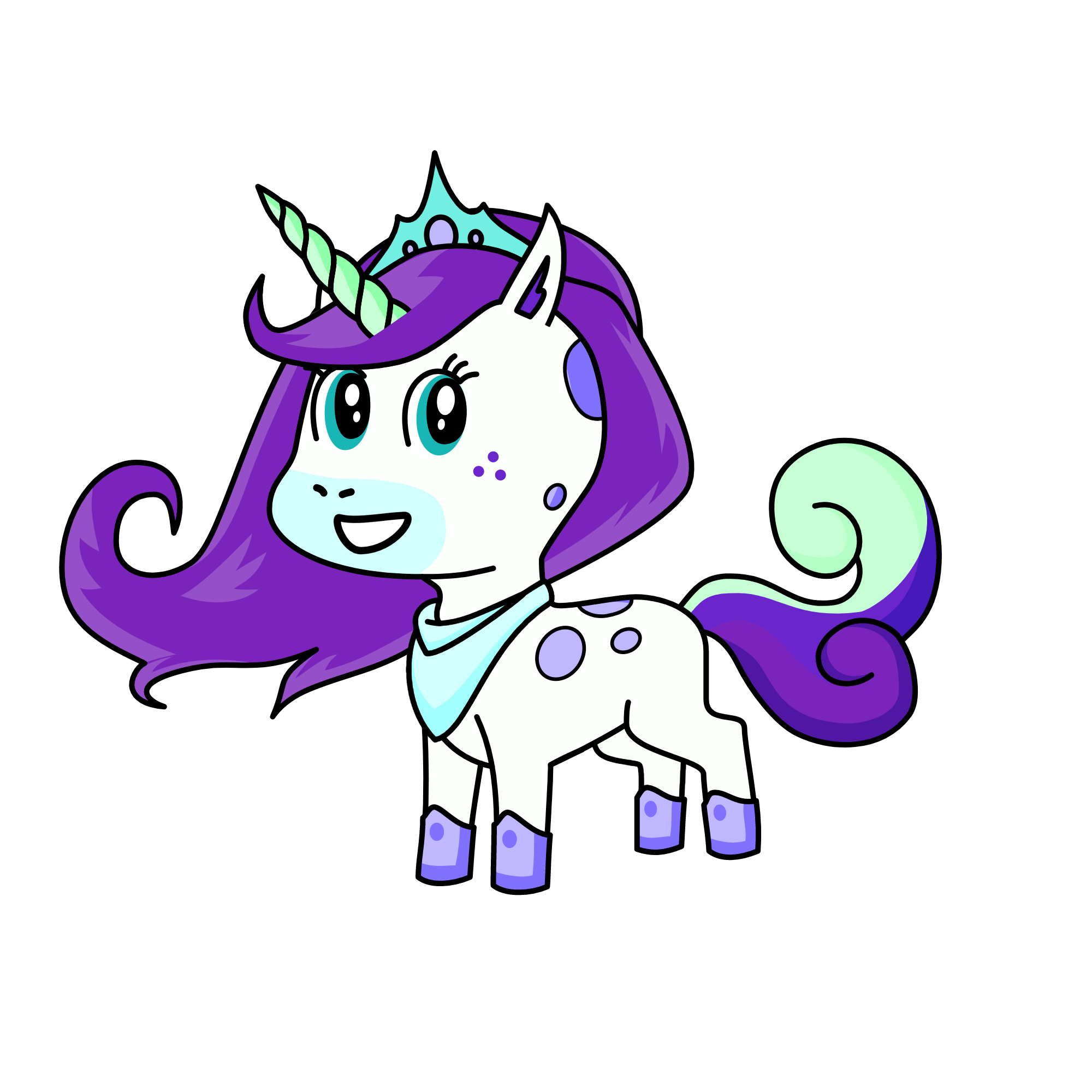 Rainy bow, the unicorn