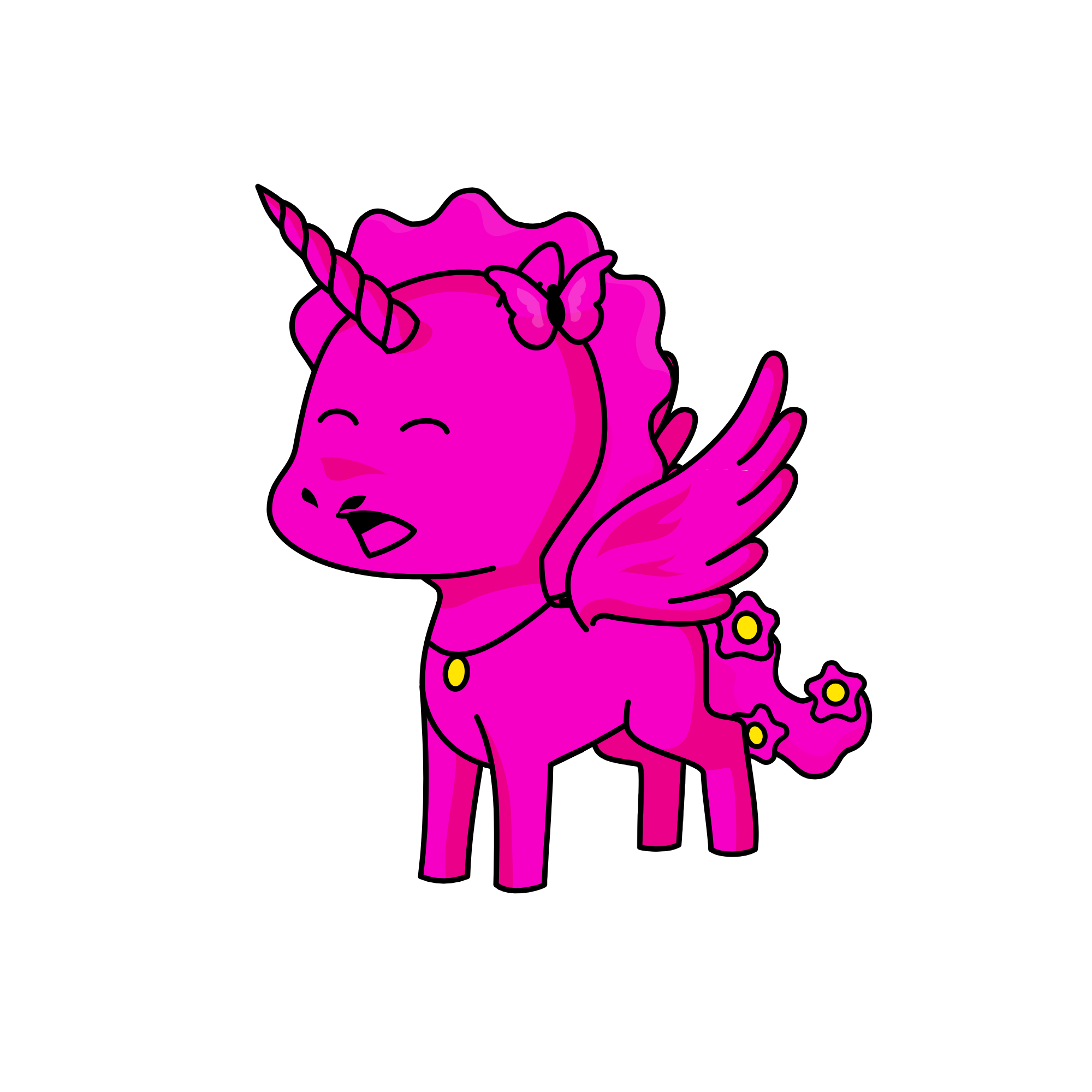 peppa pig, the unicorn