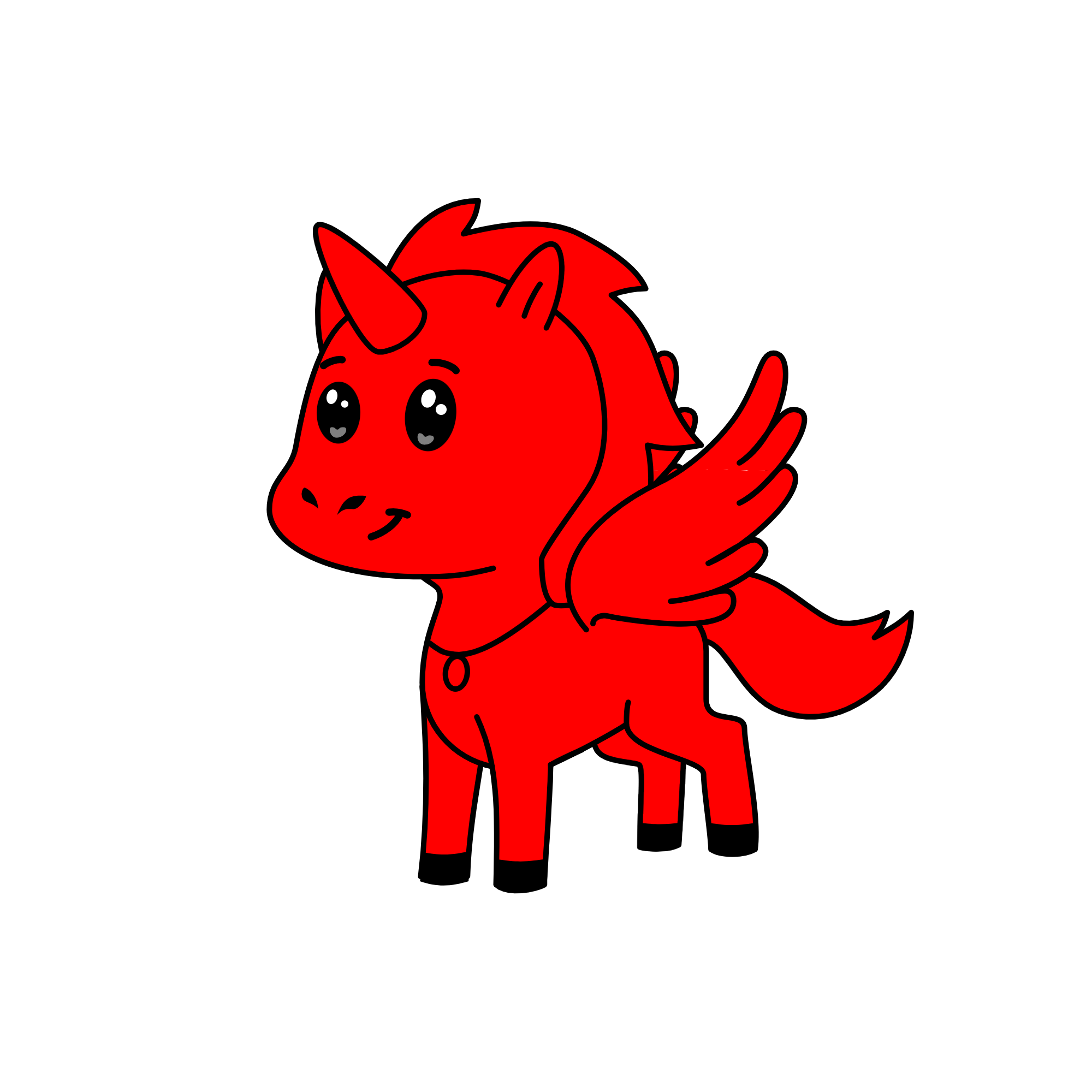 red unicorn, the unicorn