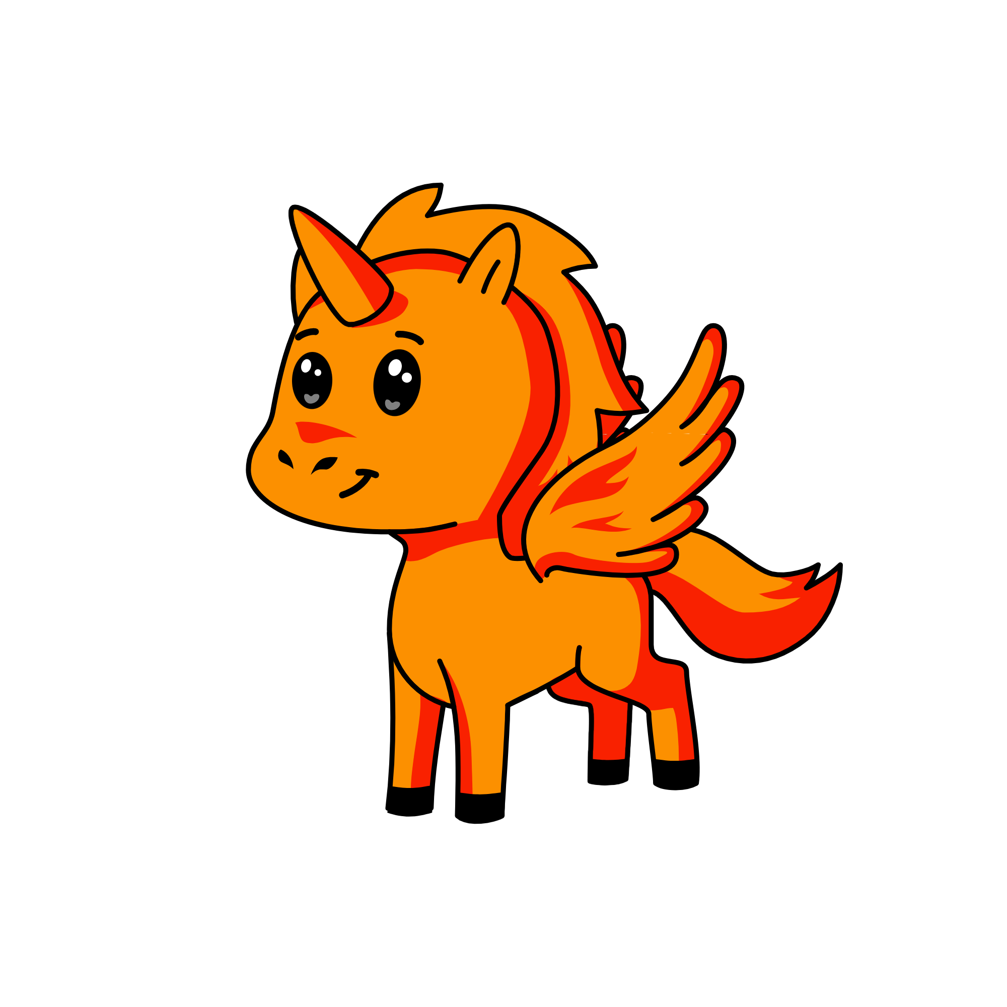 orange unicorn , the unicorn
