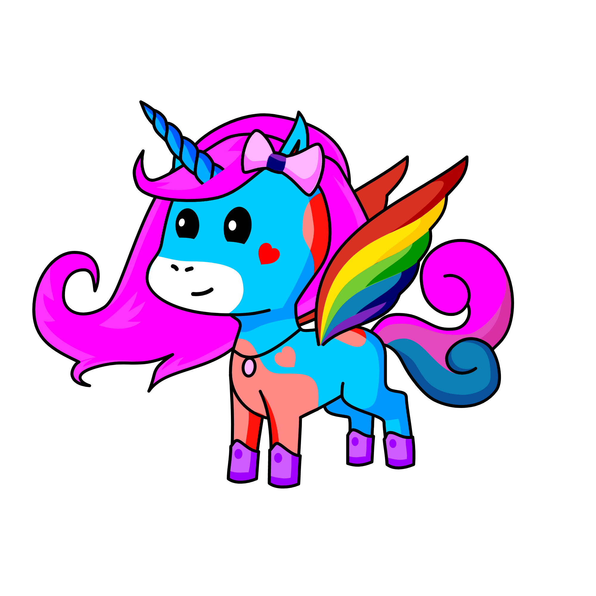 Izzy Rainbow, the unicorn