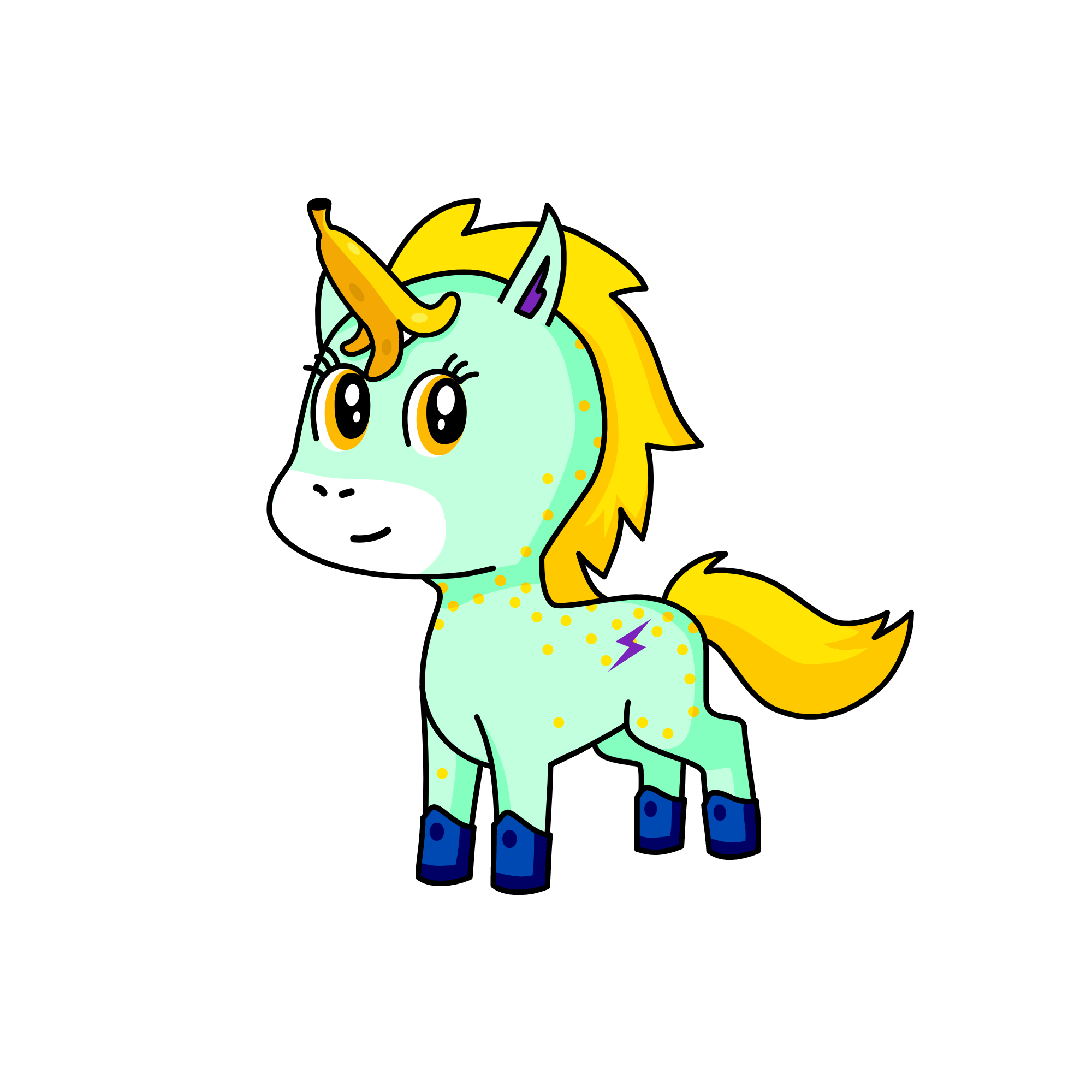 Stormy rain, the unicorn