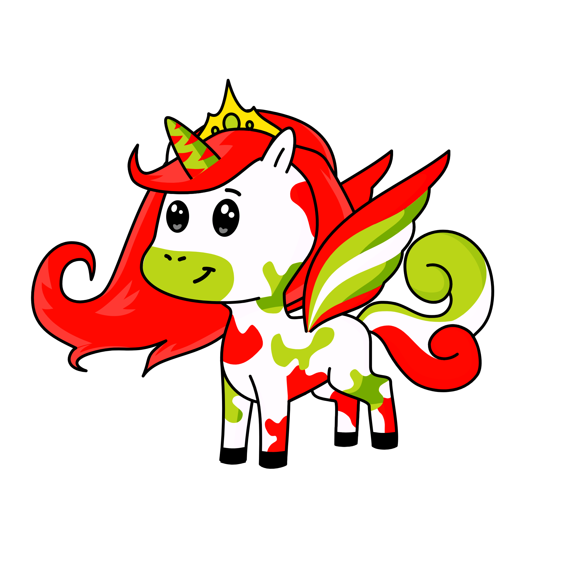 Candy cane, the unicorn