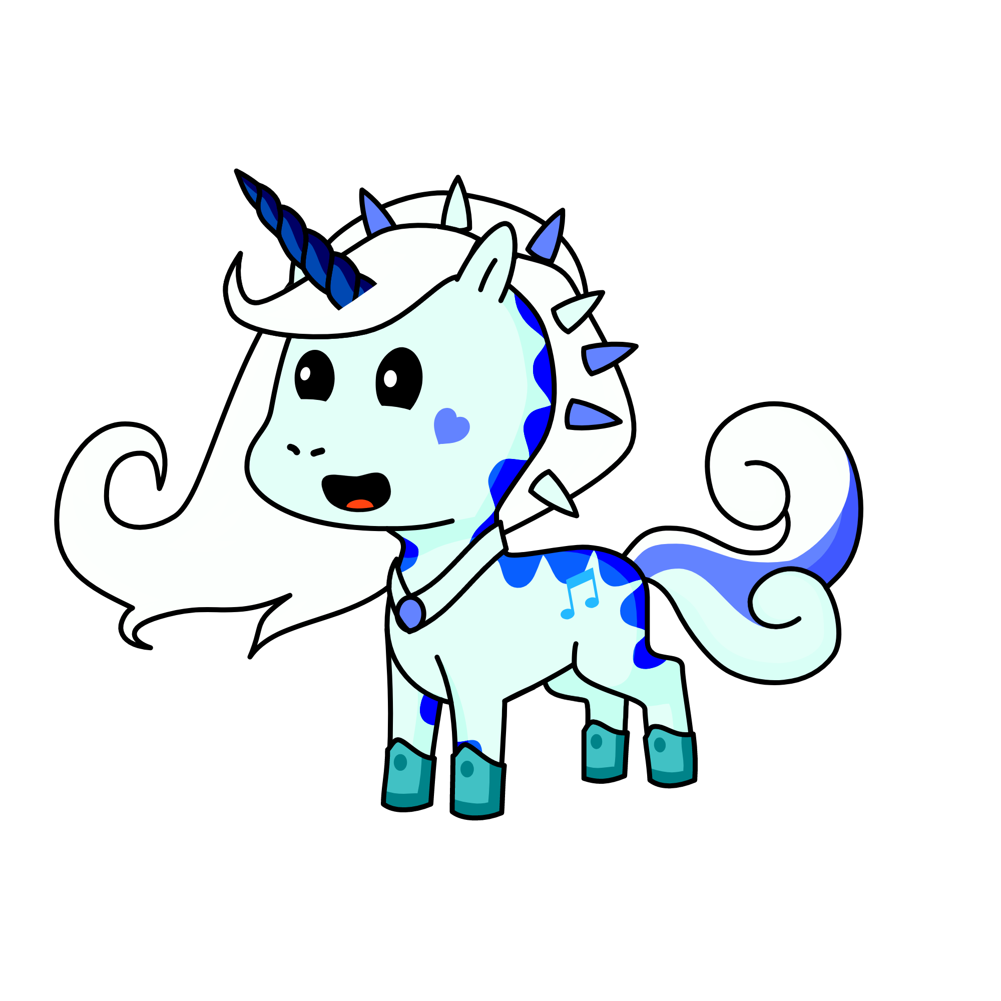 Socier Snowy, the unicorn