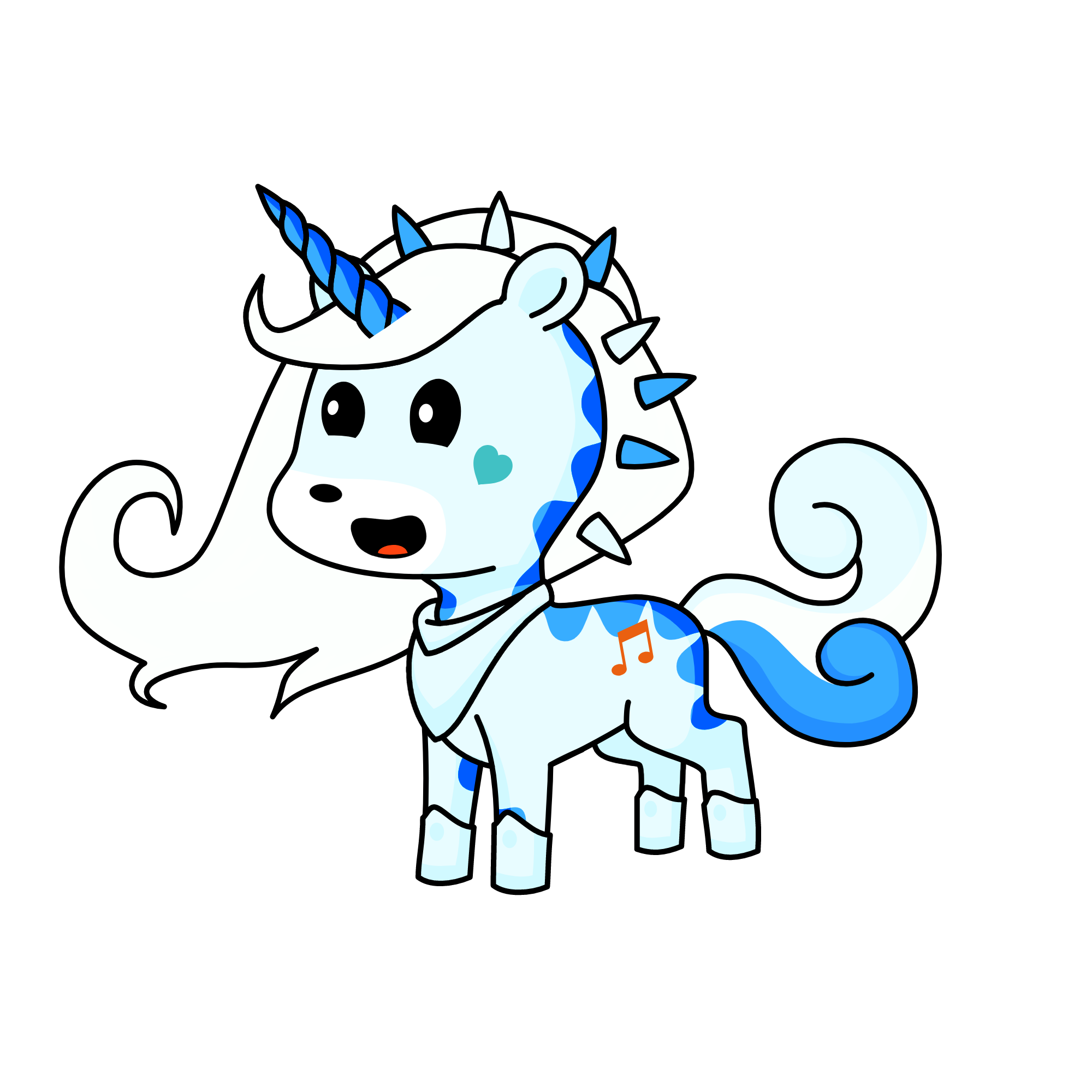 Socier Snowy, the unicorn