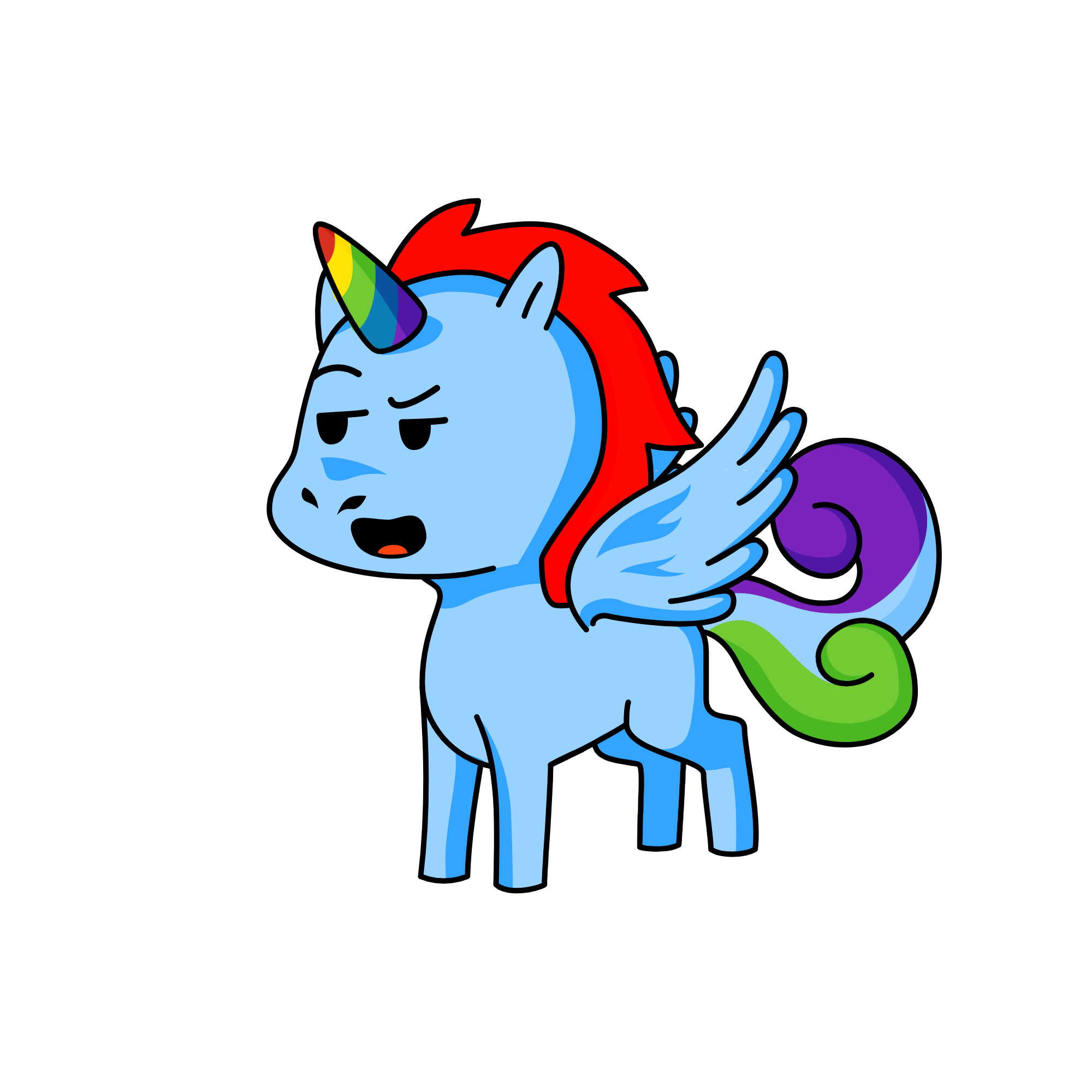 rainbow dash, the unicorn