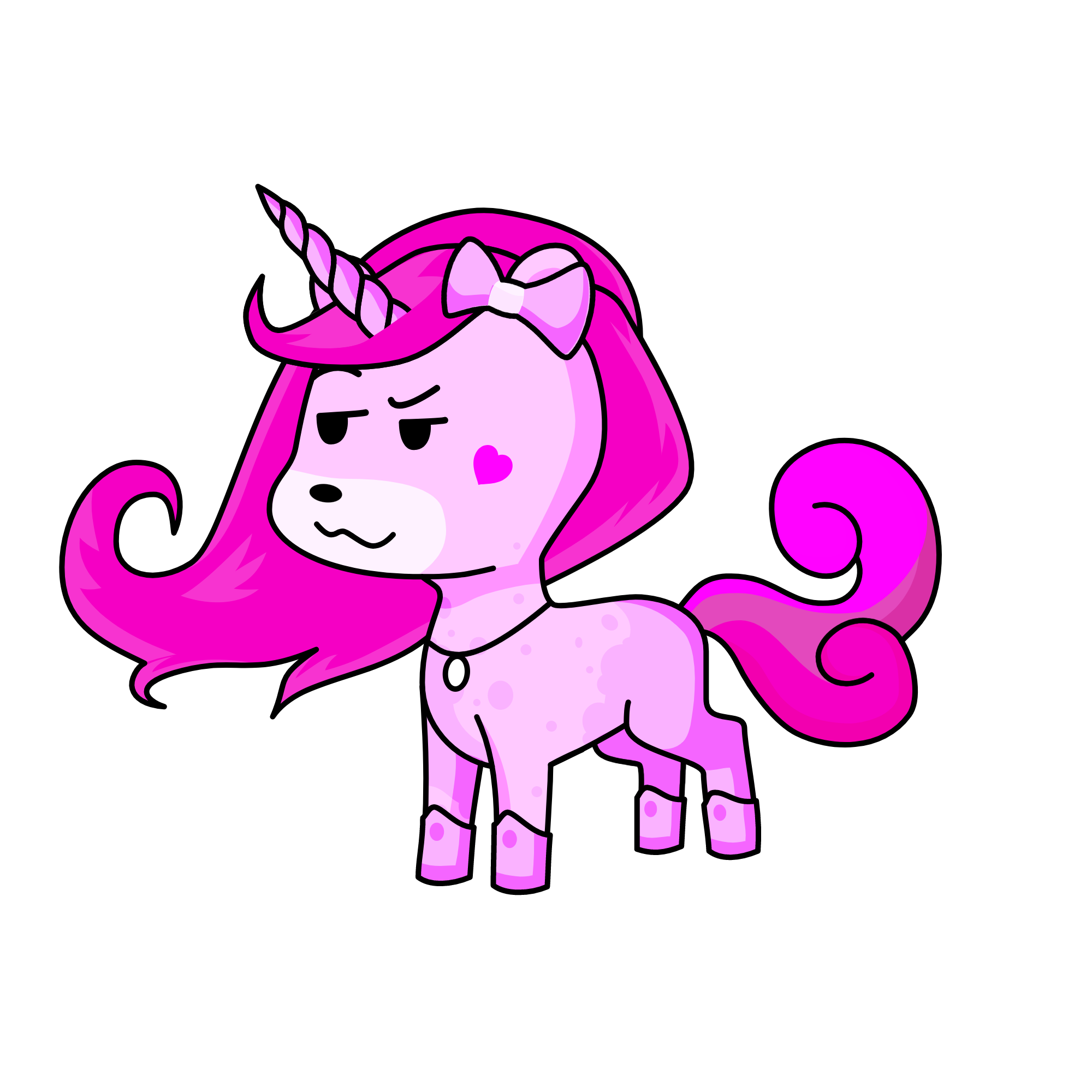 The pinkpaye, the unicorn