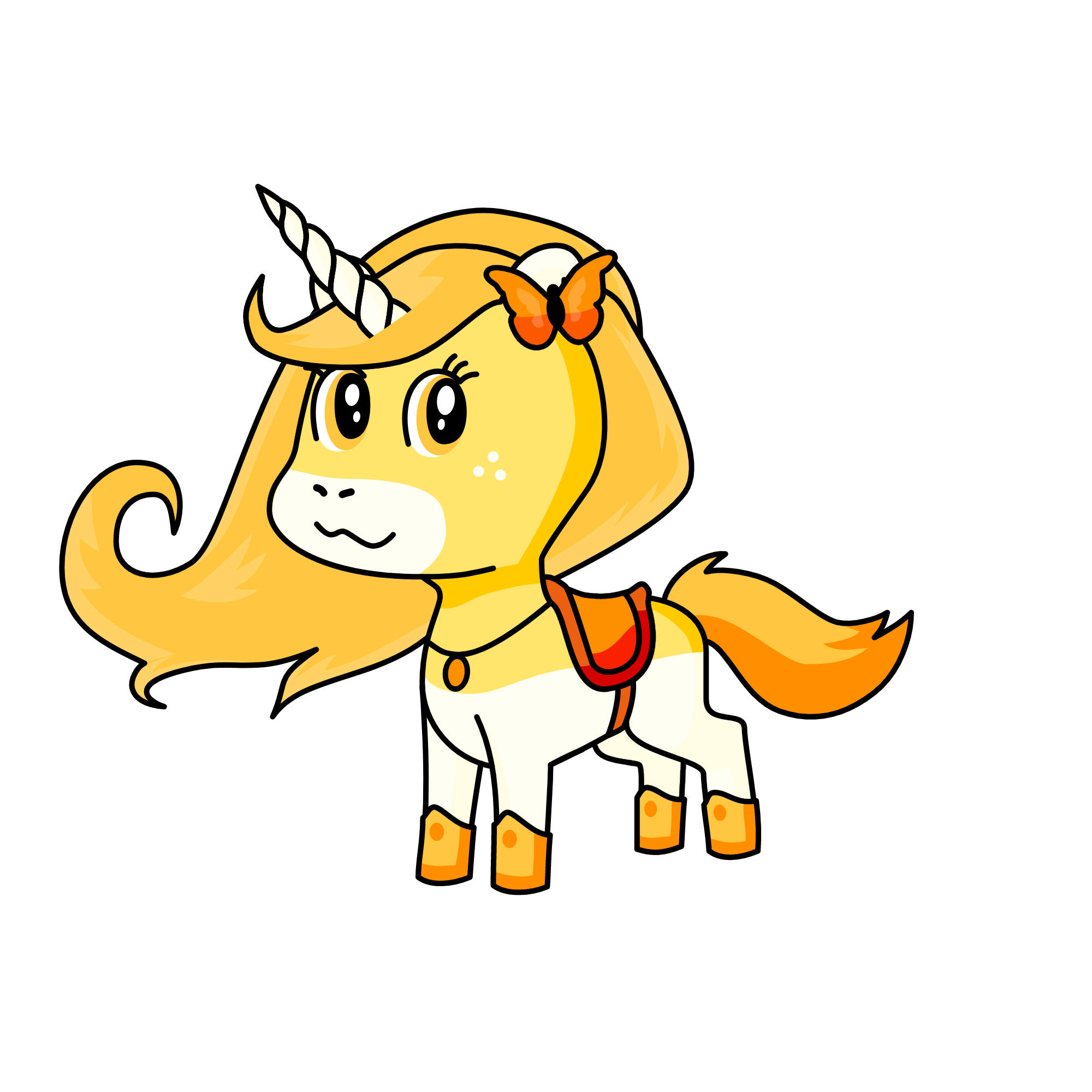 Golden, the unicorn