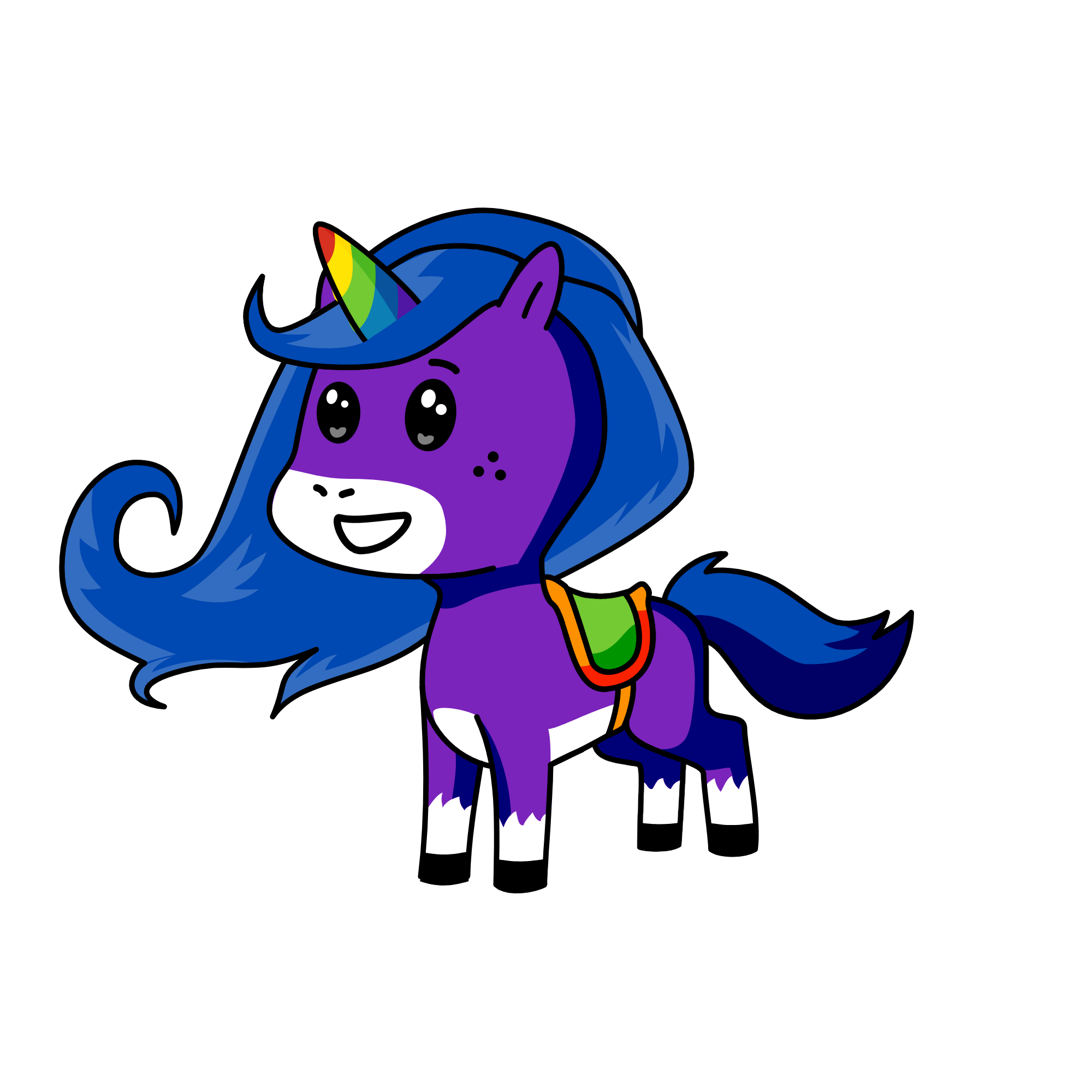 Purple, the unicorn