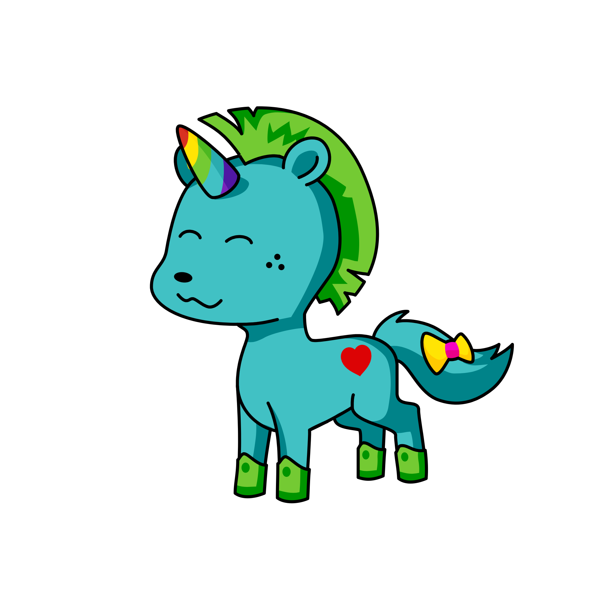 Rainbow , the unicorn