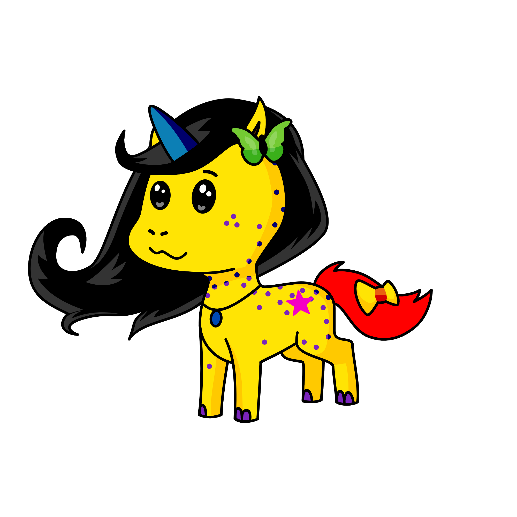 天天, the unicorn