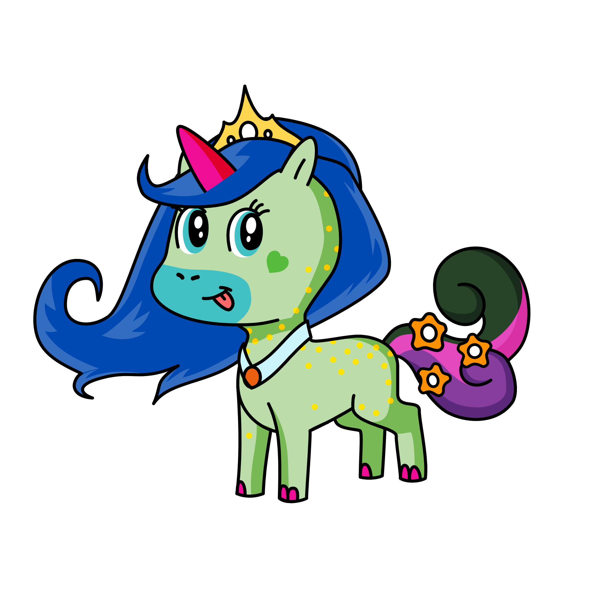 Rainbow, the unicorn