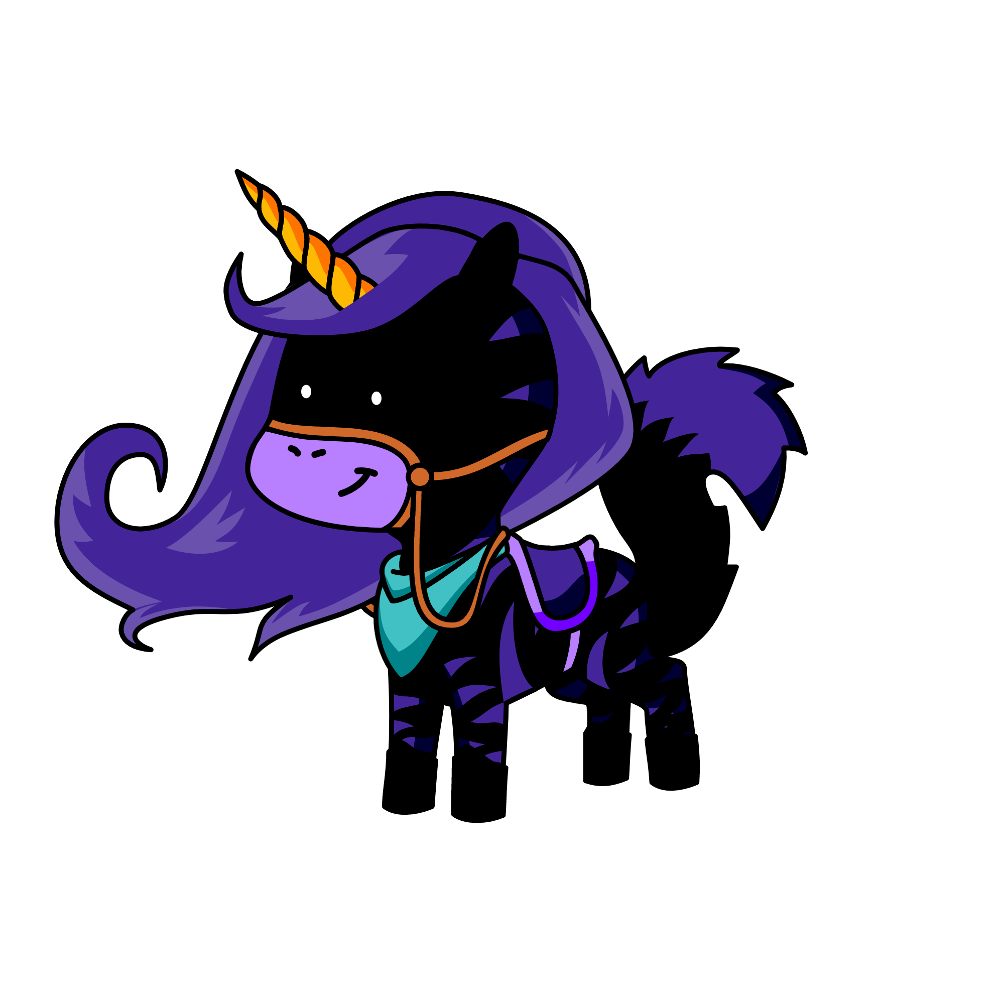 horse, the unicorn