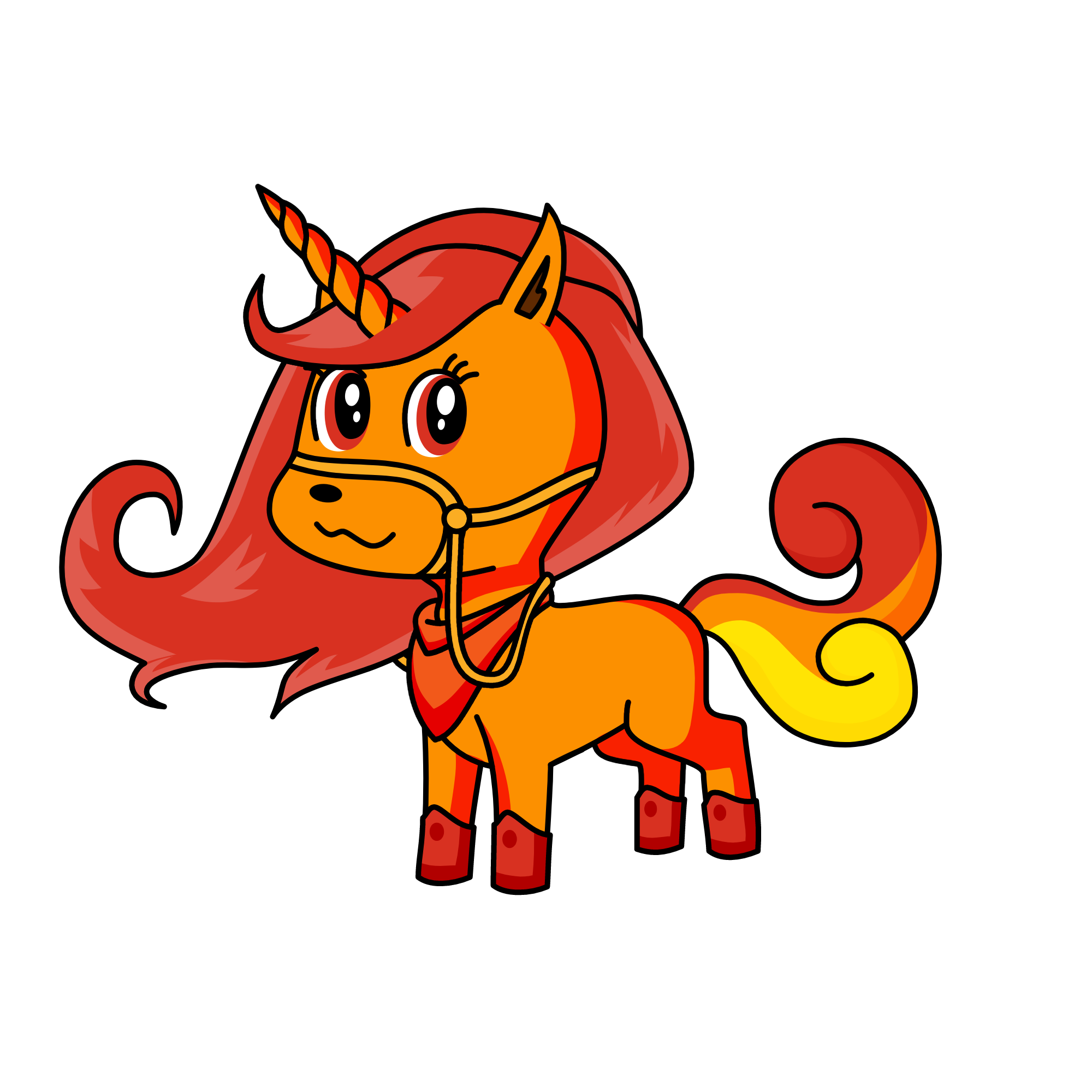 Sunset, the unicorn