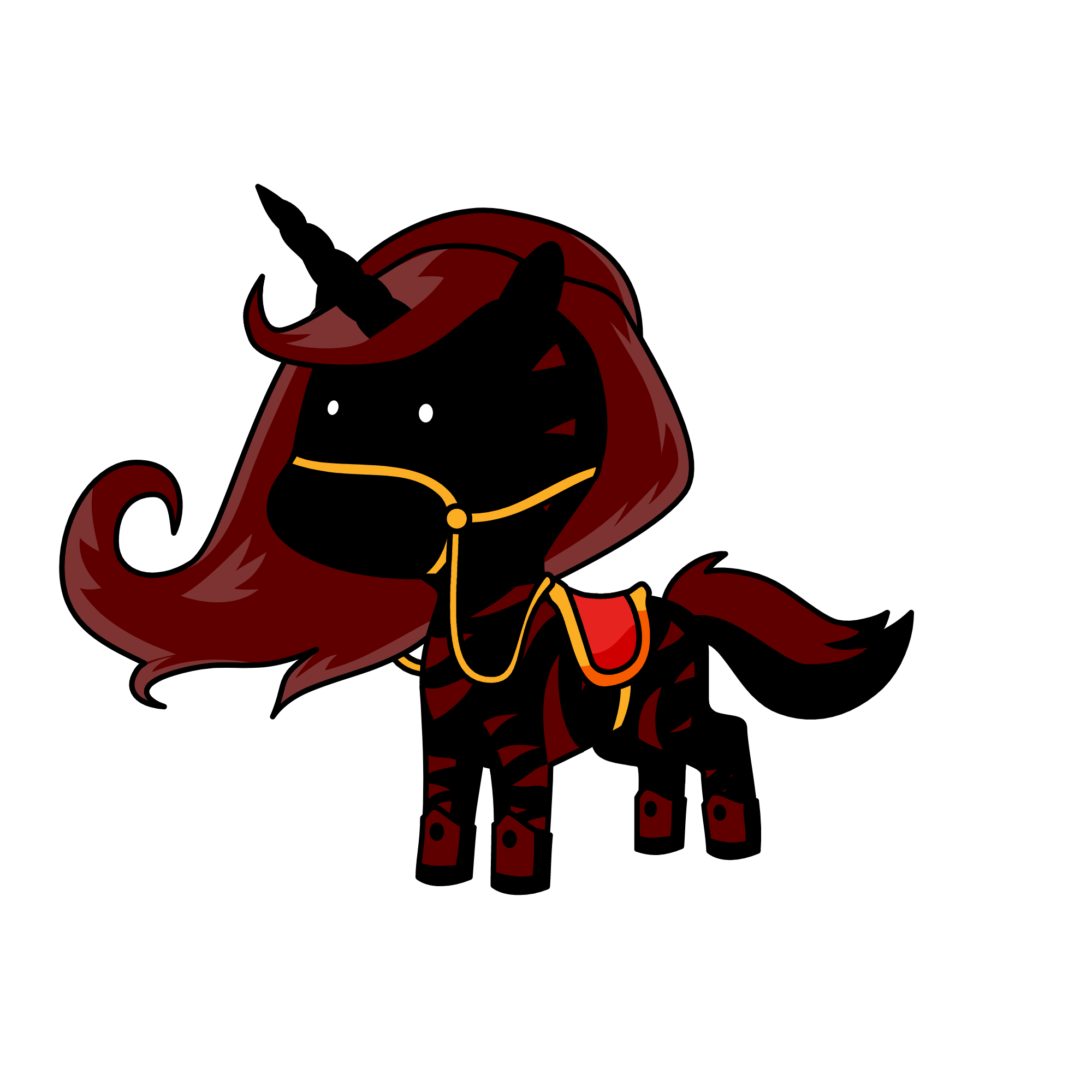 black, the unicorn