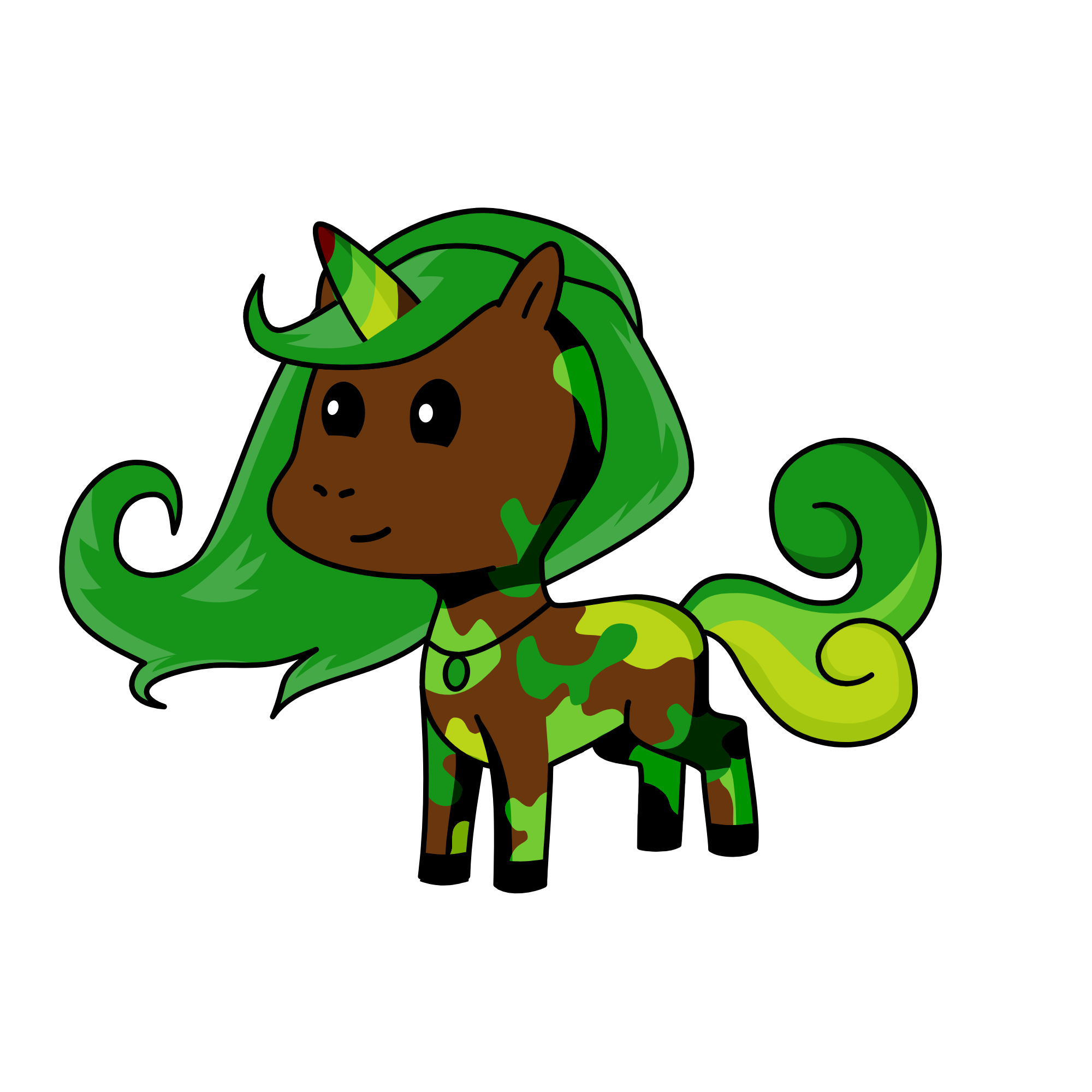 Mossy queen of the forest, the unicorn