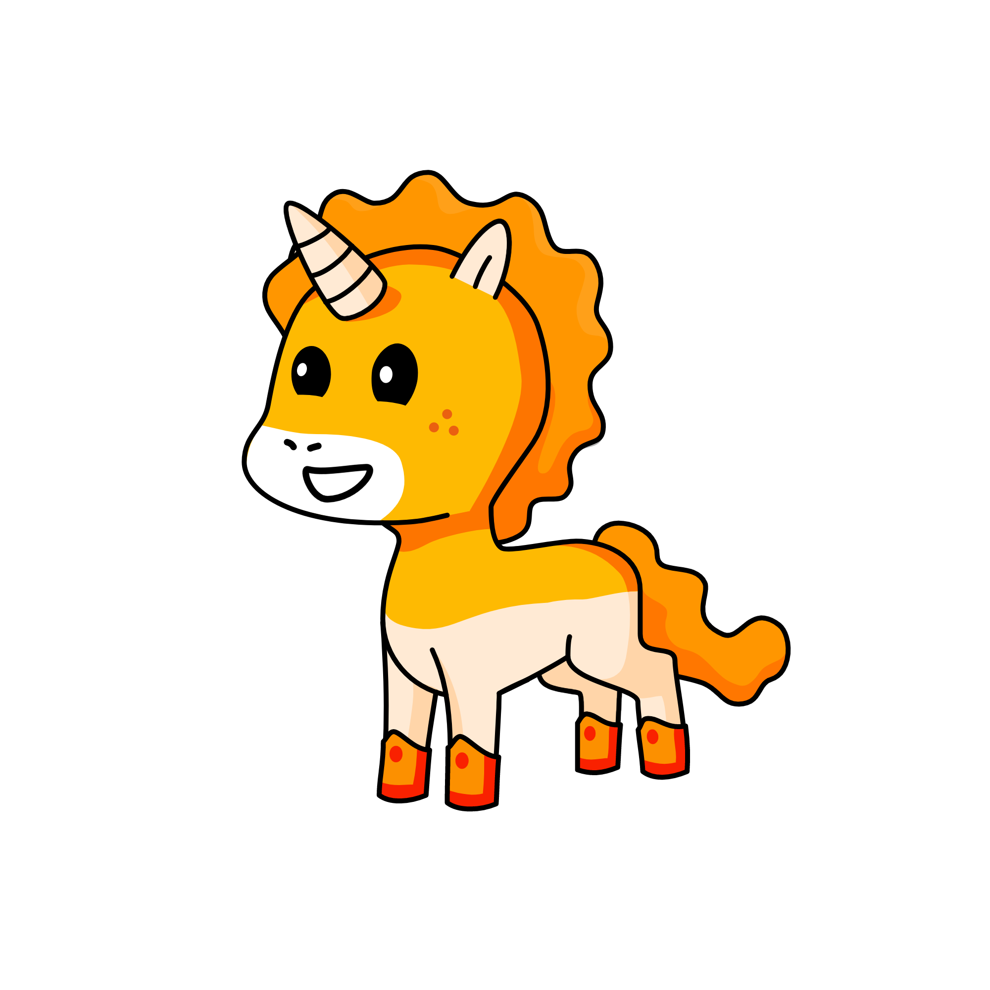 Prince Apollo Saffron Alani Rainbow of Candyland, the unicorn