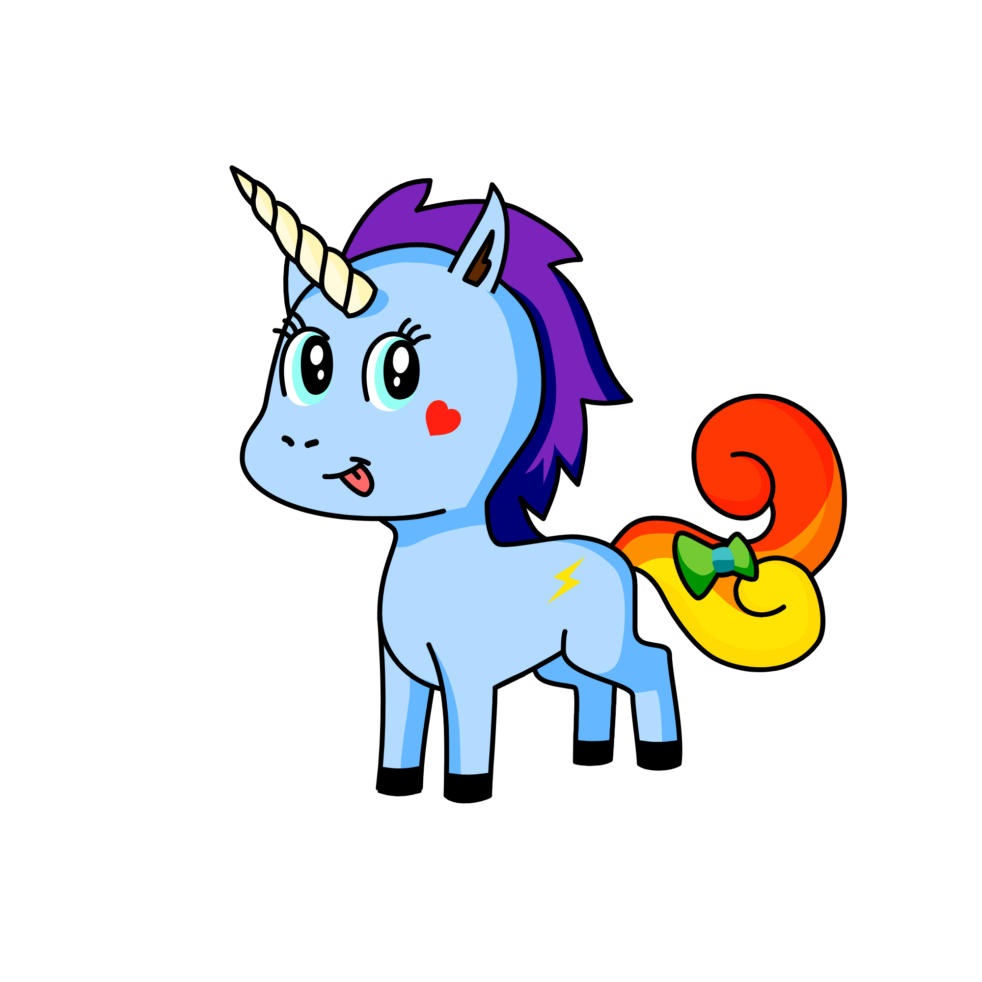 Rainbow dash, the unicorn