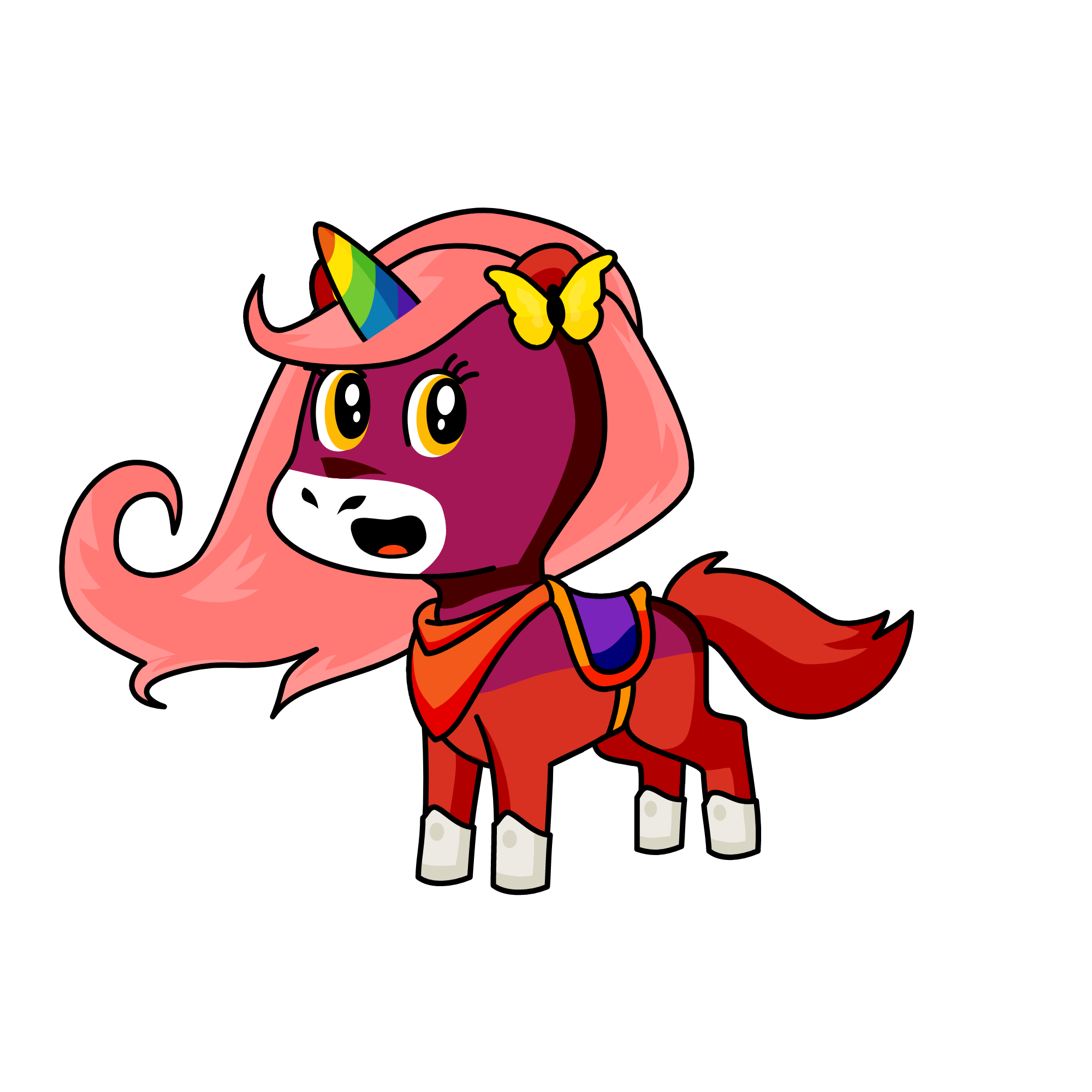 Rainbow, the unicorn