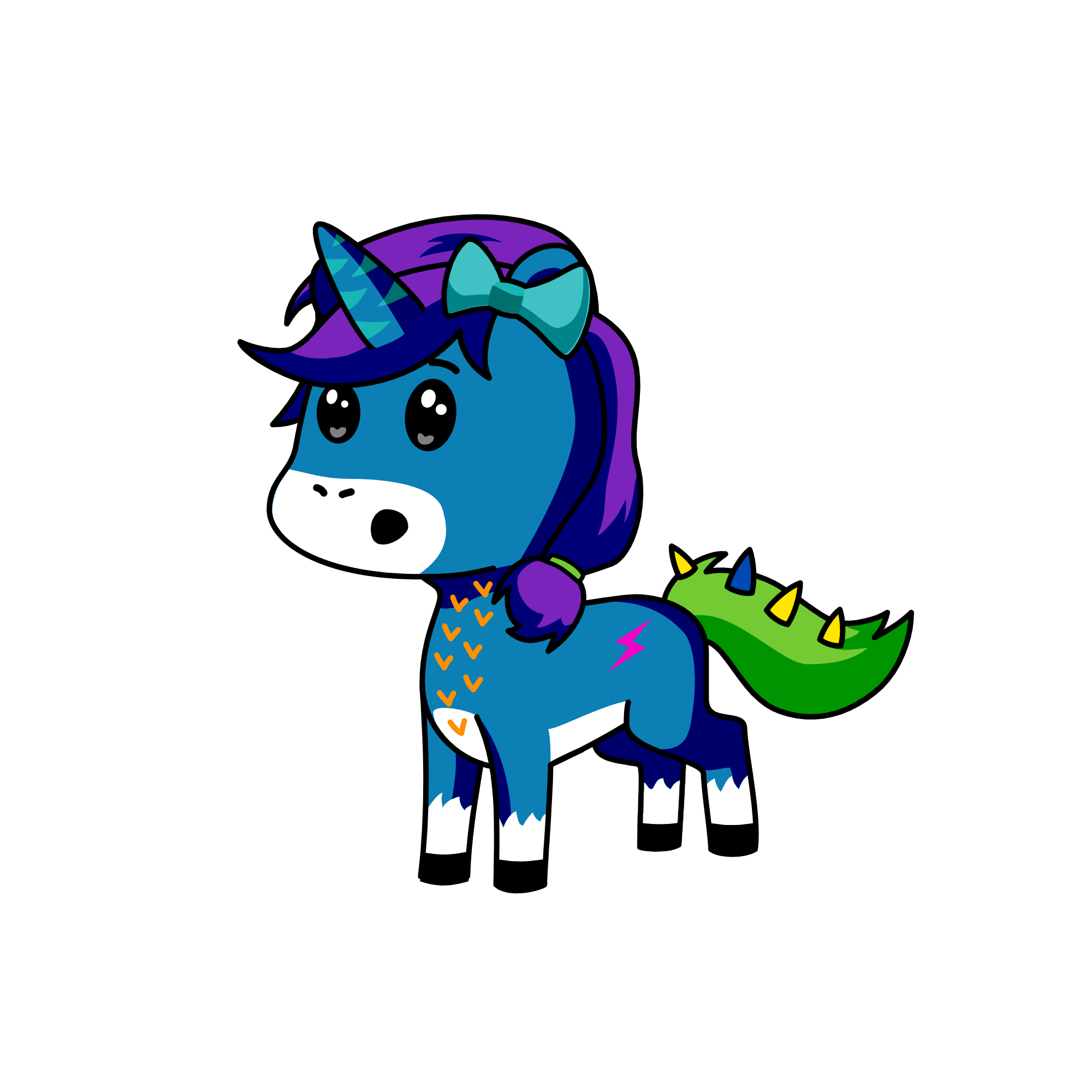 Rainbow, the unicorn