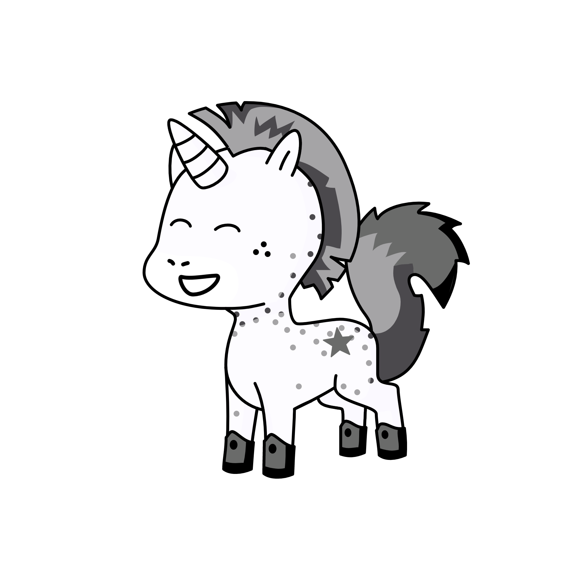 Prince Albino Adrien Harry Rainbow of Candyland, the unicorn