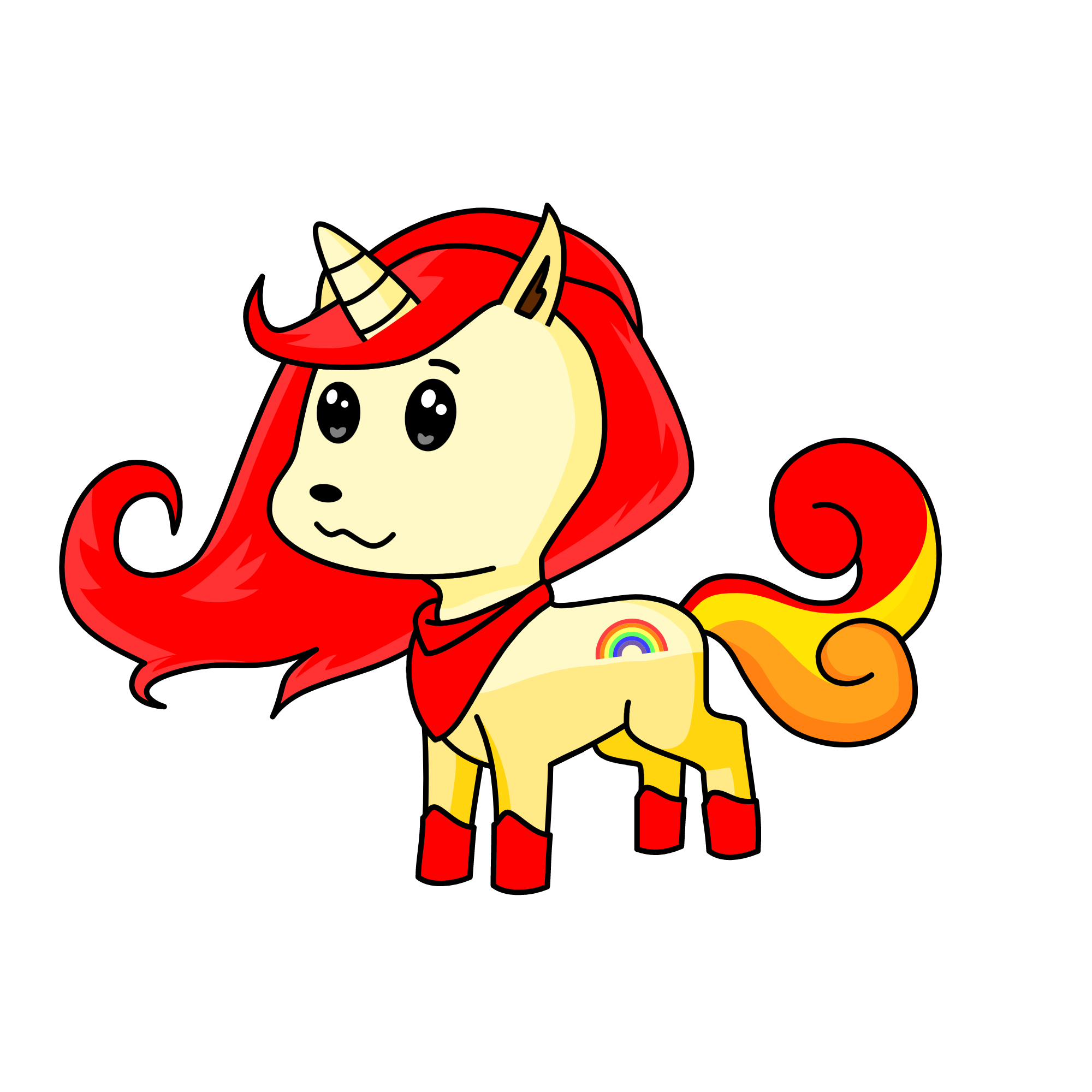 Sunset , the unicorn