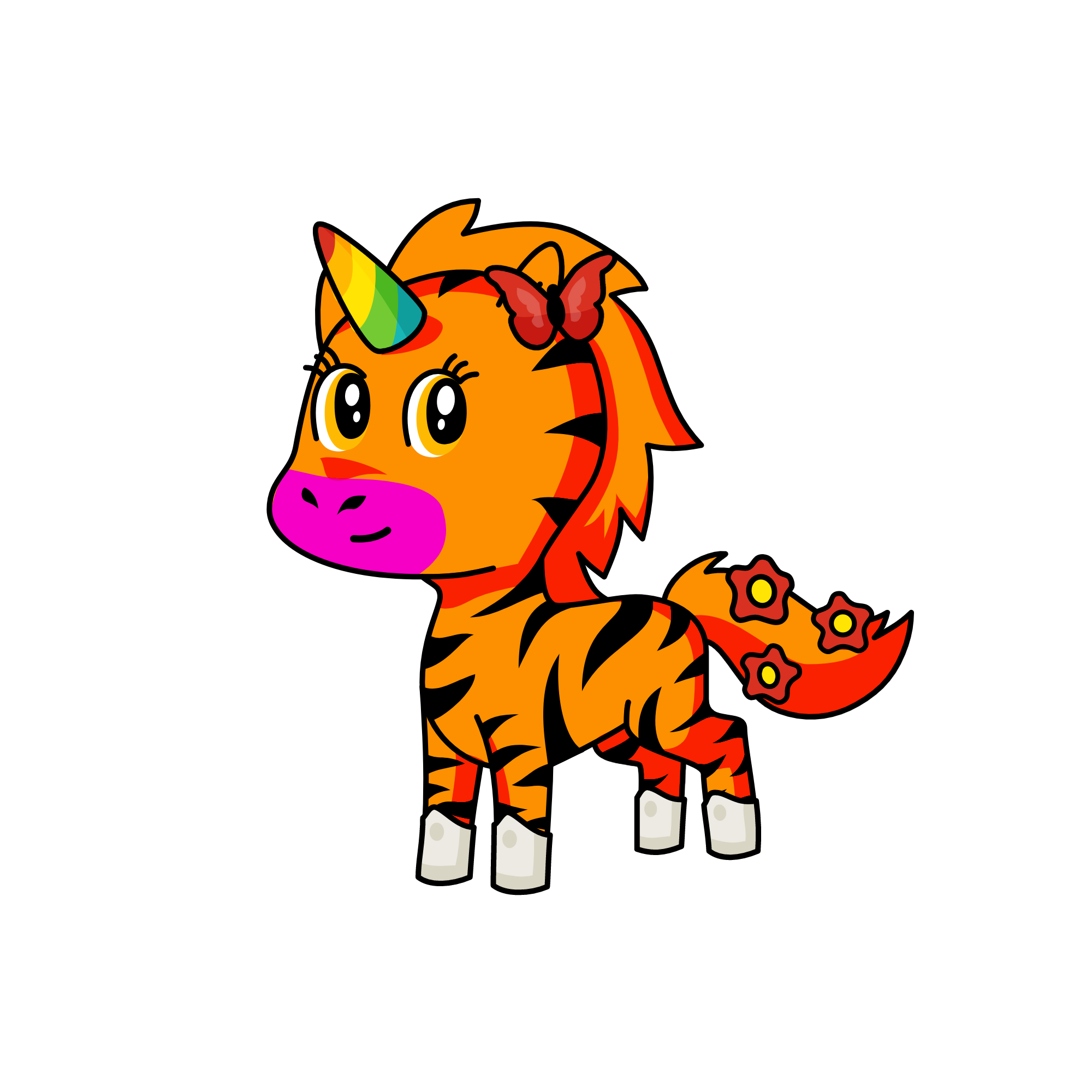 tiger, the unicorn