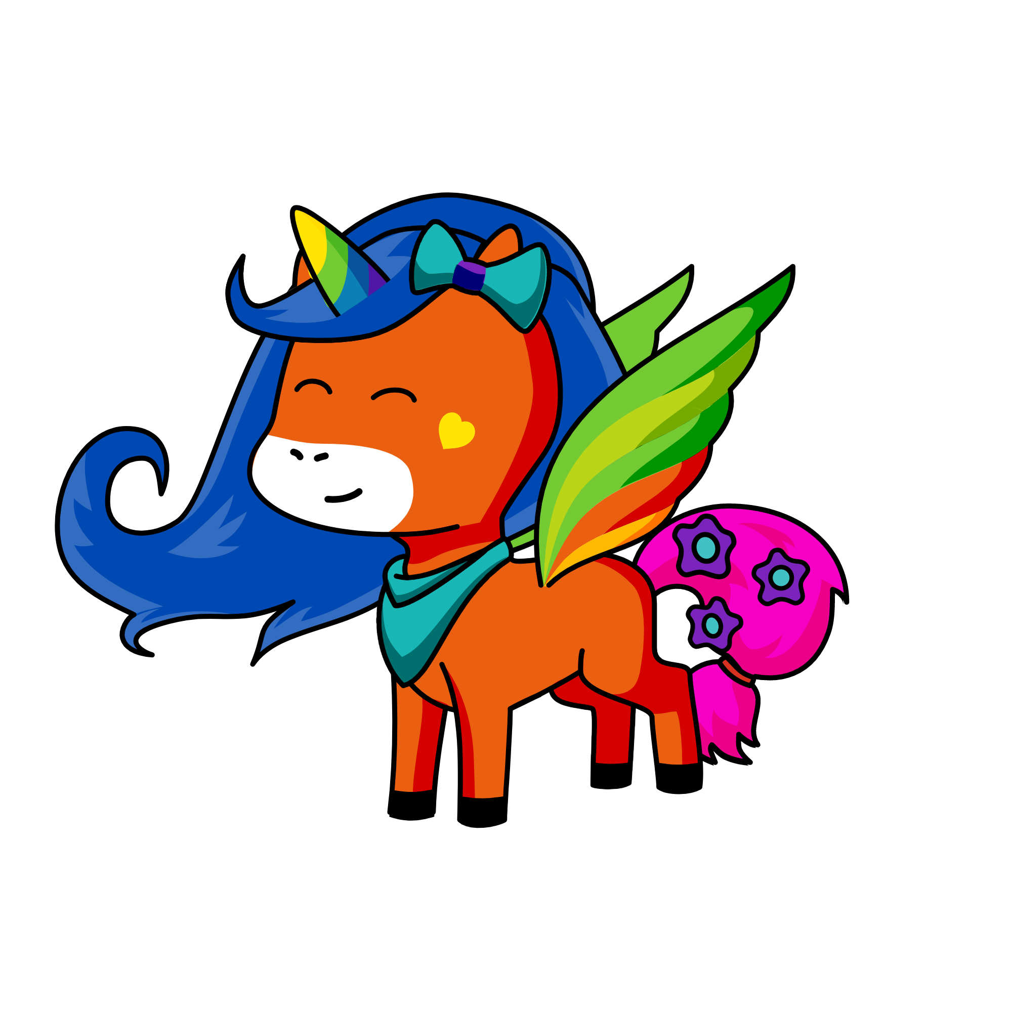 Rainbow, the unicorn