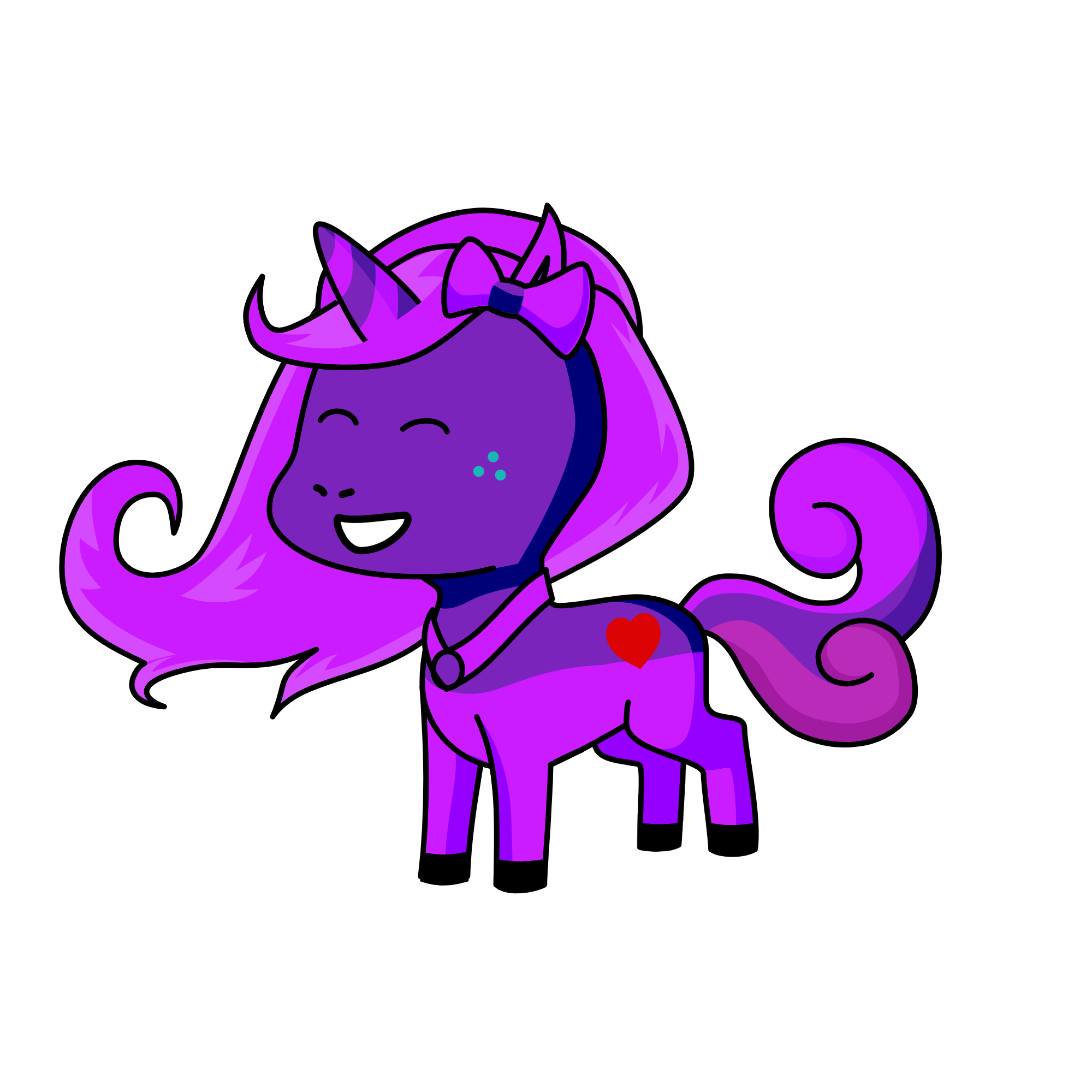 purply, the unicorn