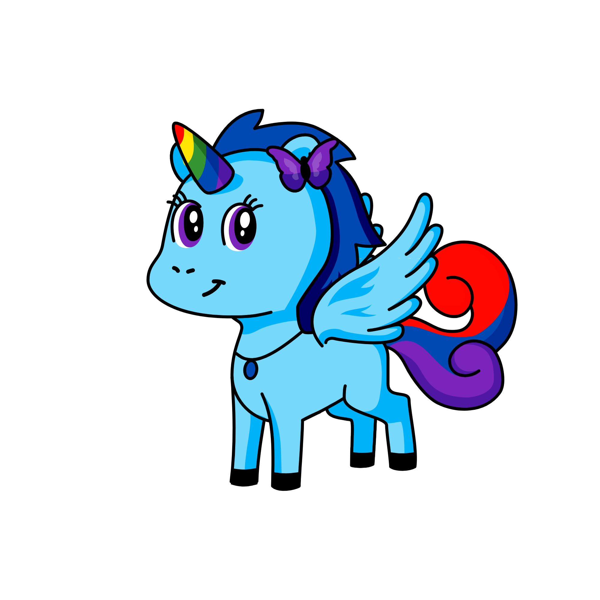 Rainbow Dash, the unicorn