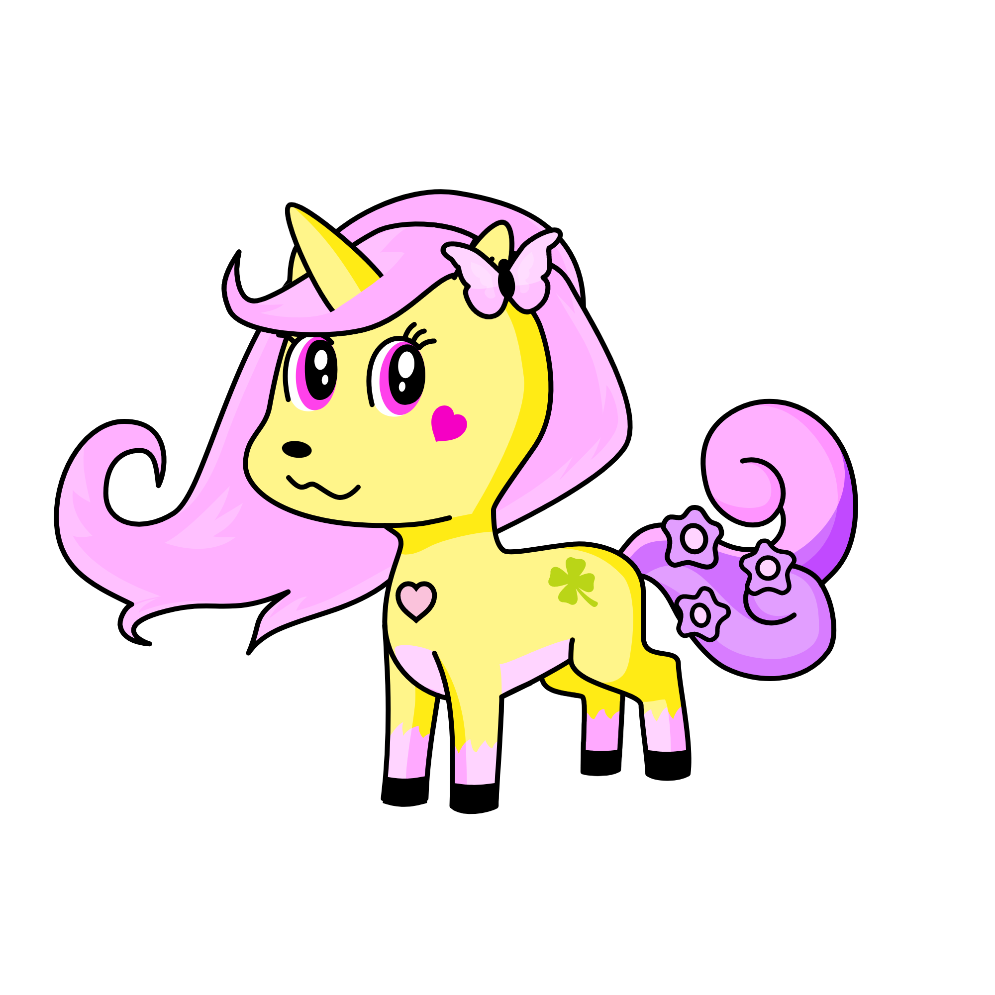 Fluttershy, the unicorn