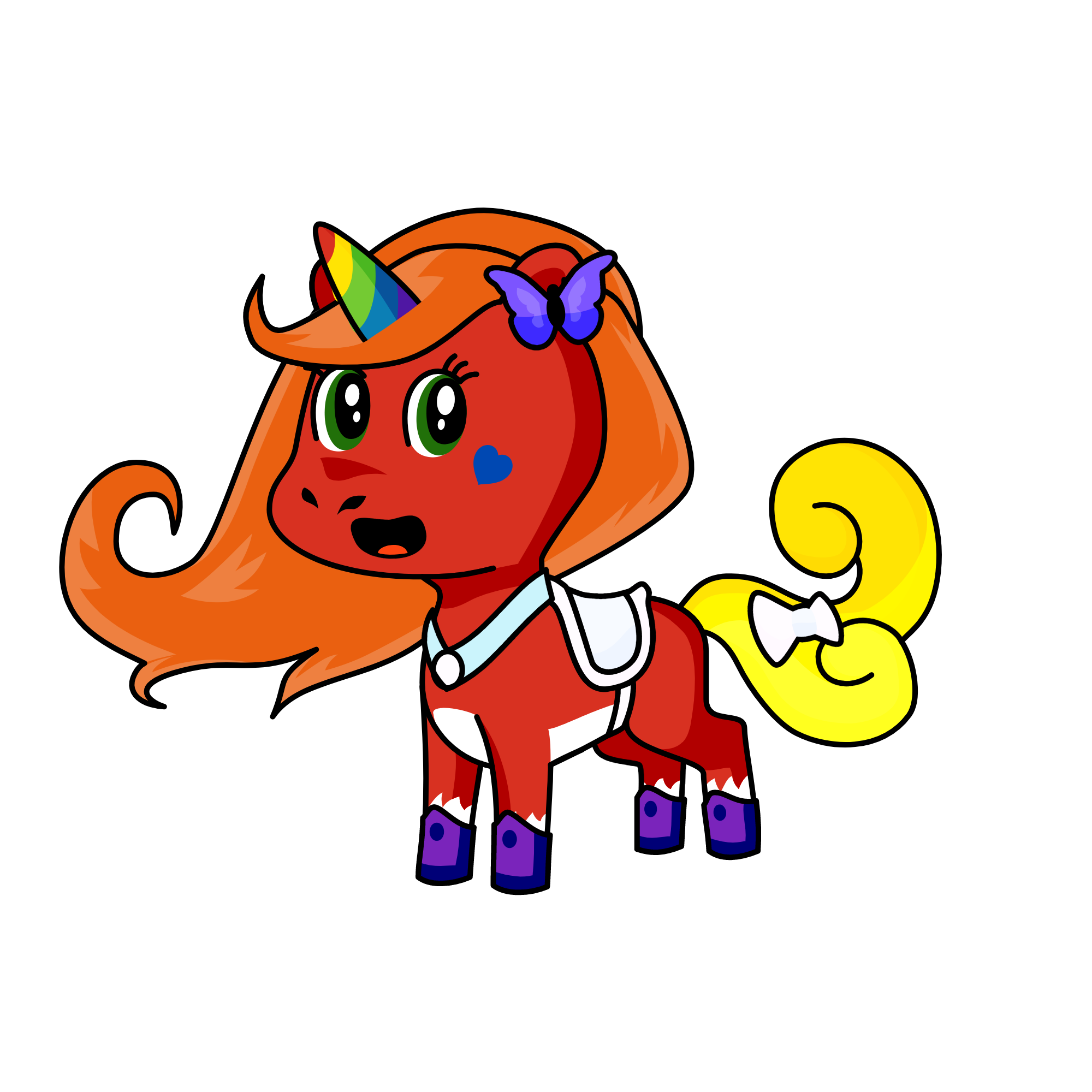 Rainbow, the unicorn