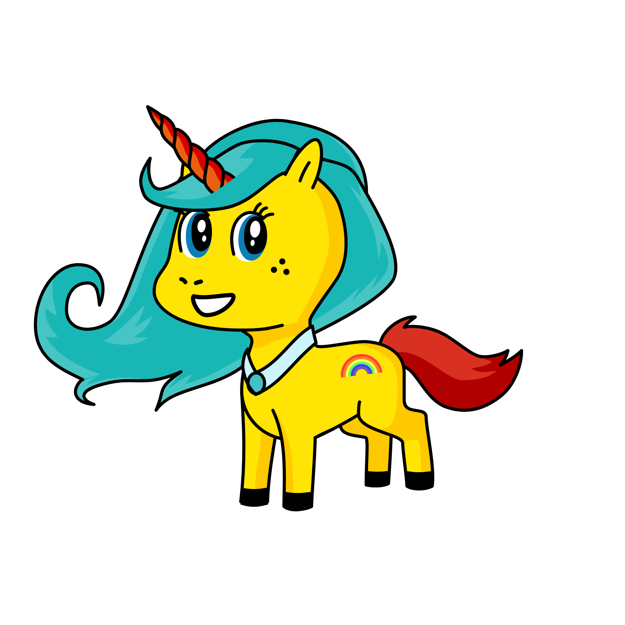 rainbow unicorn, the unicorn