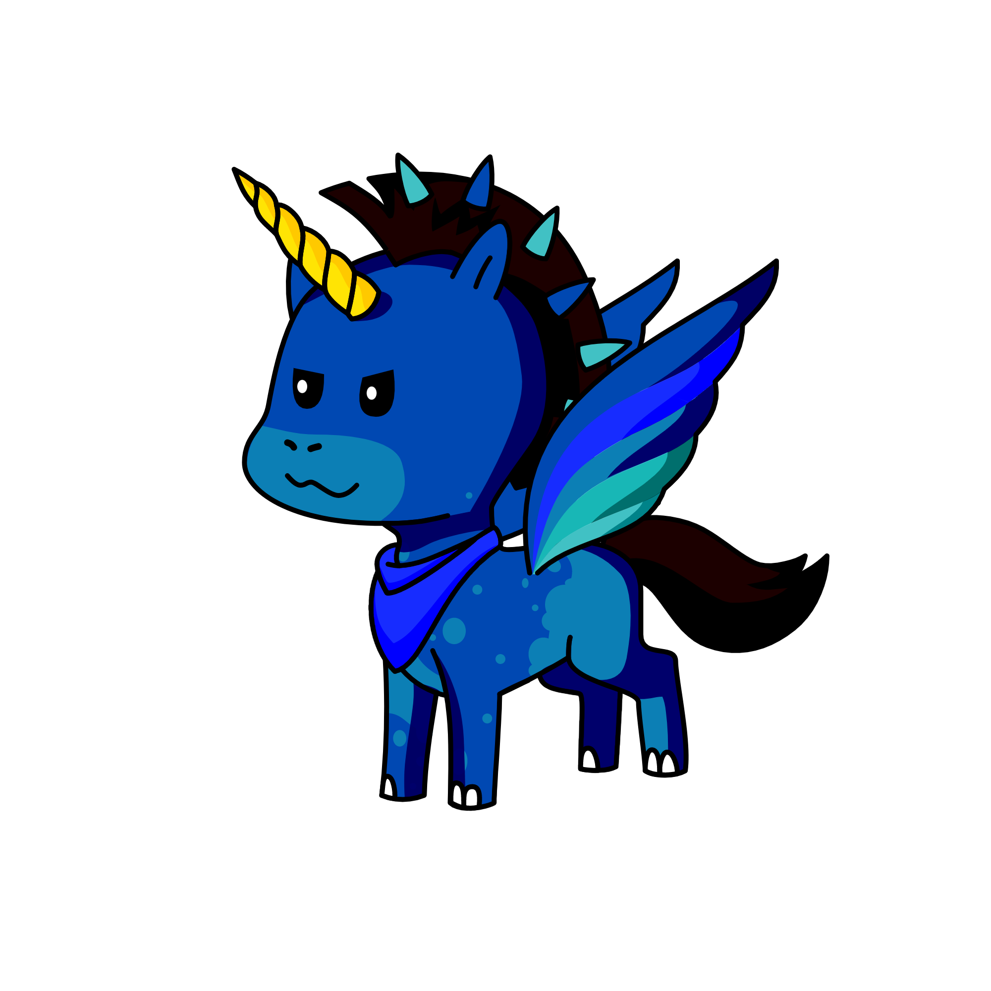 Blu, the unicorn