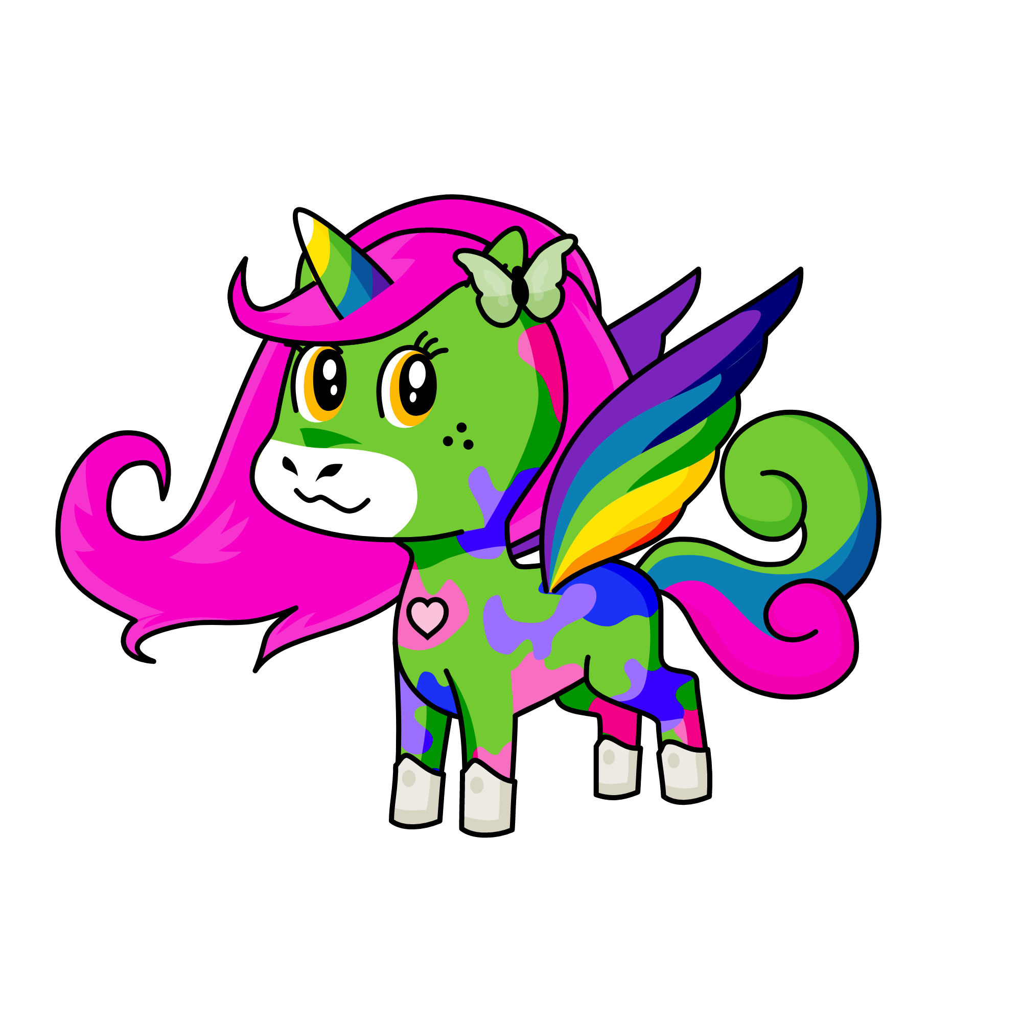 Cute Butterfly, the unicorn