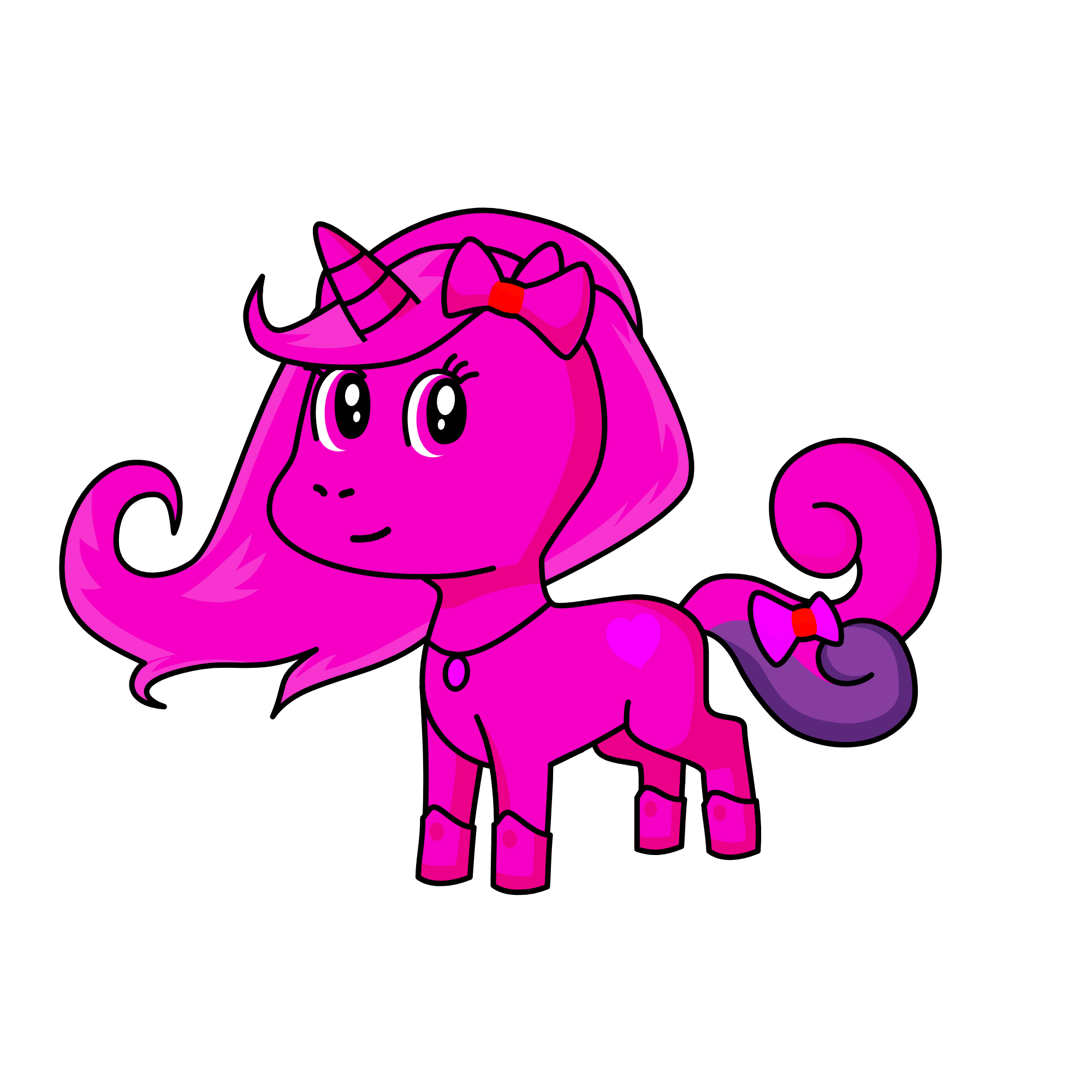 Pinky poo too, the unicorn