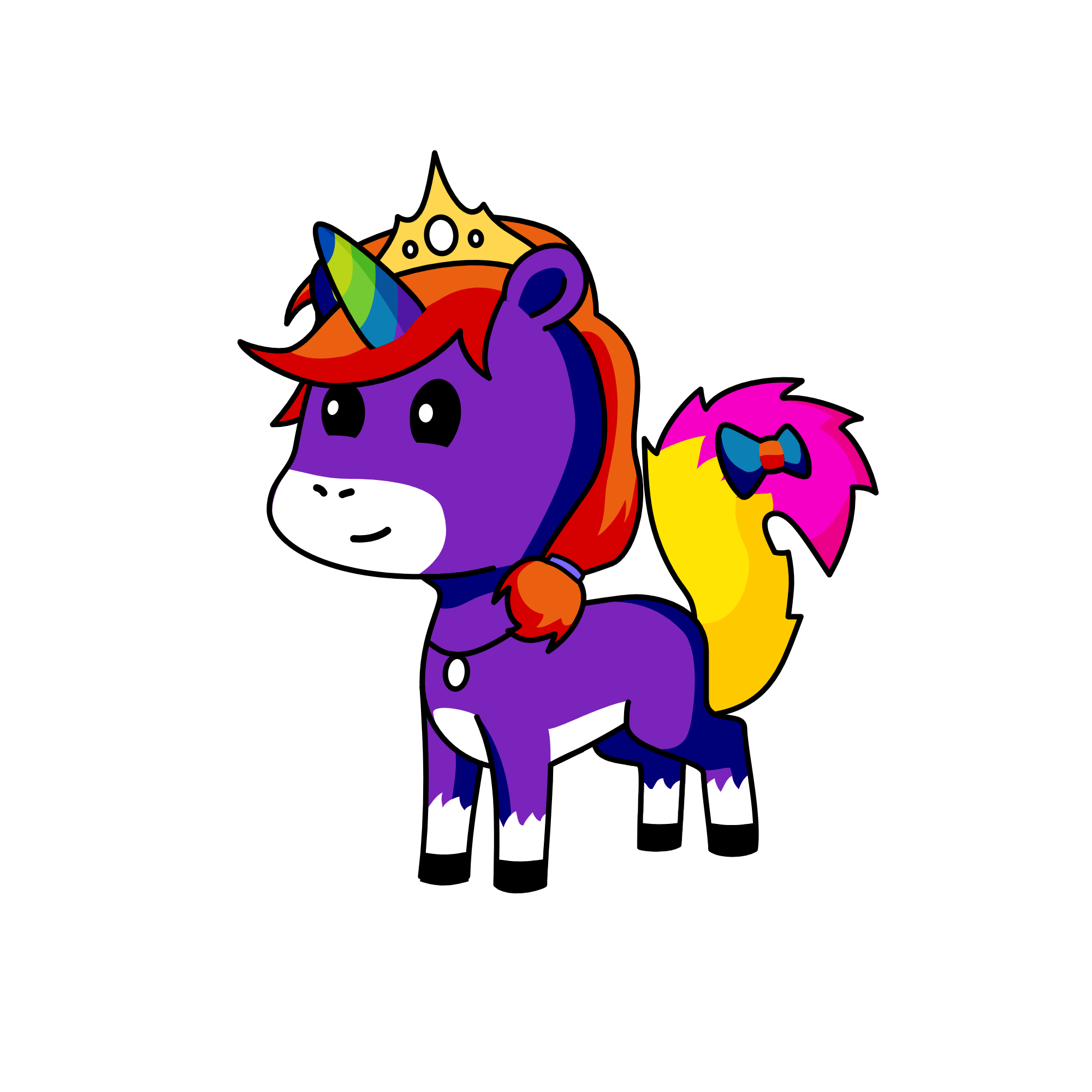 Queen Star Bright, the unicorn