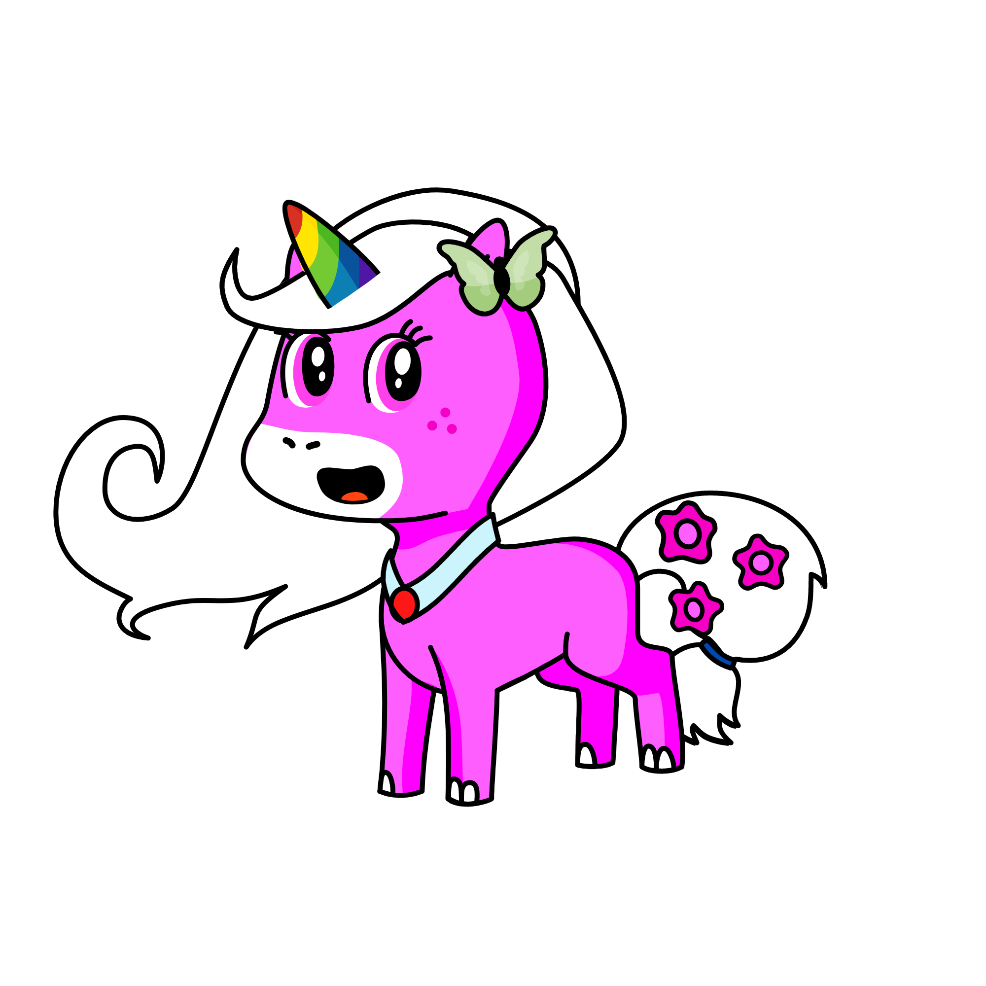 Rainbow Swirl, the unicorn