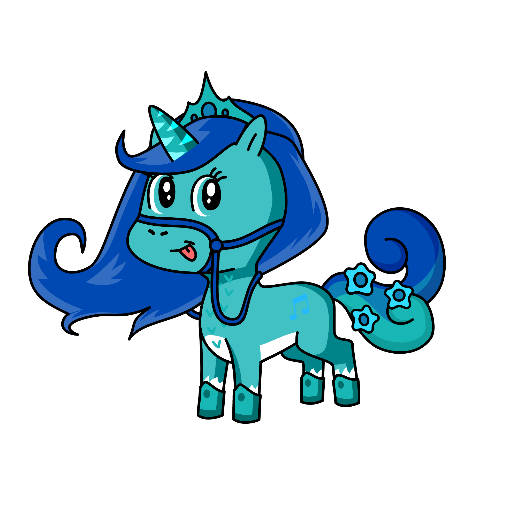 blue poo, the unicorn