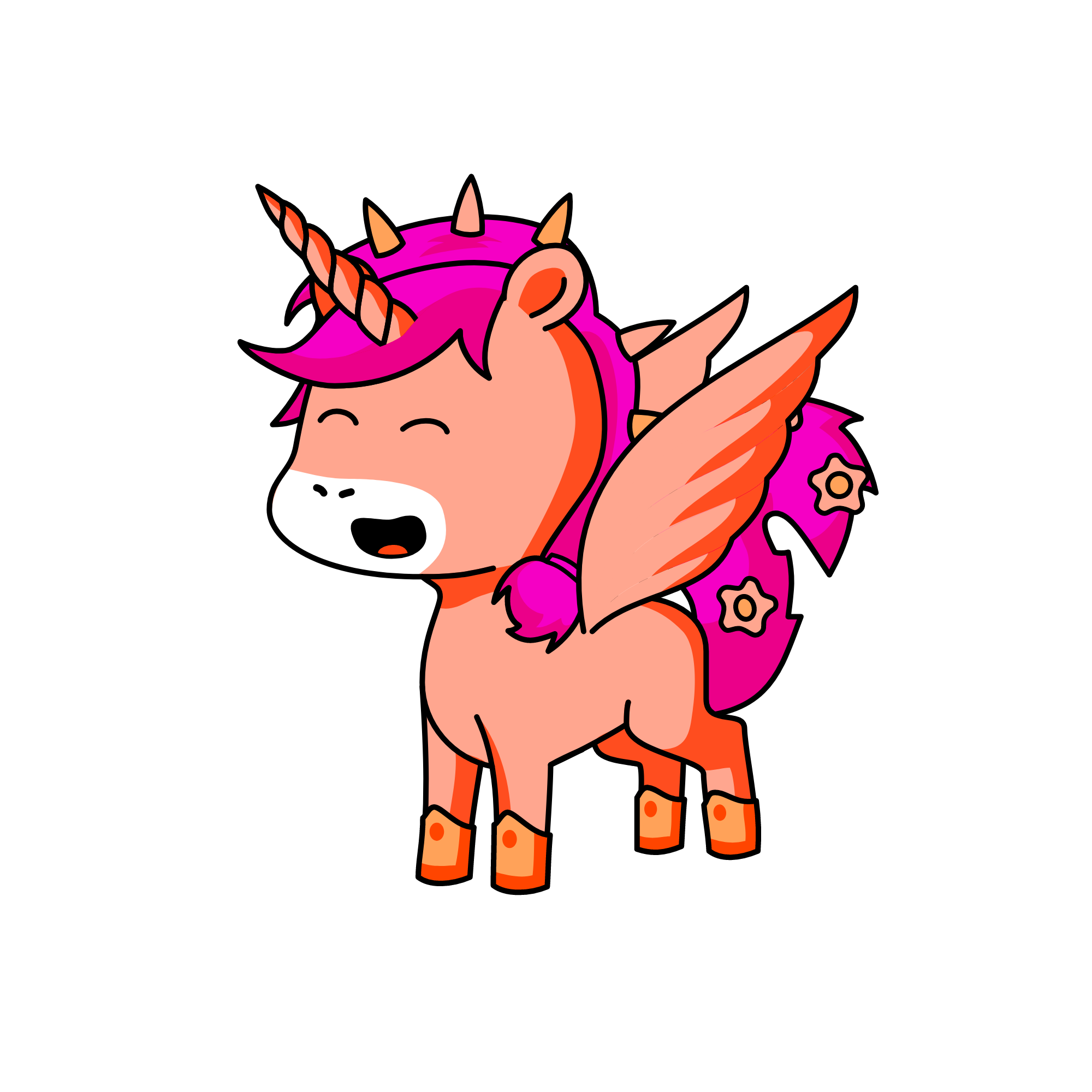 Pinky Pink, the unicorn