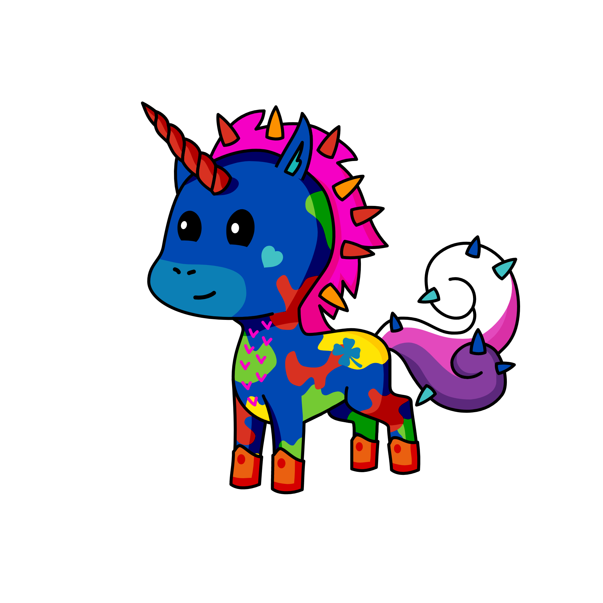 New Year Unicorn, the unicorn