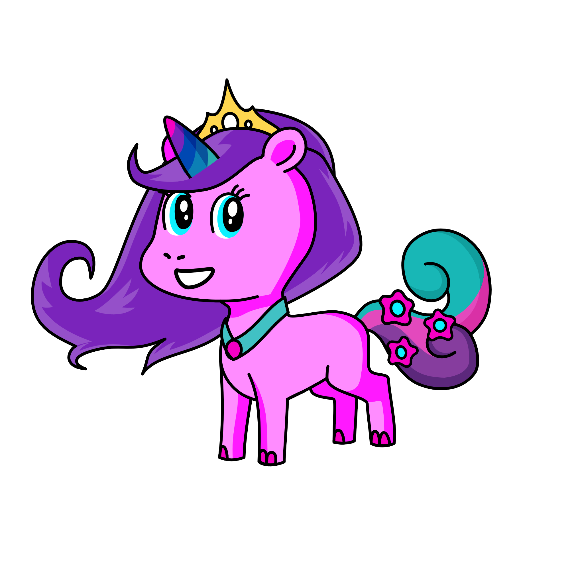 Princess Sapphire, the unicorn