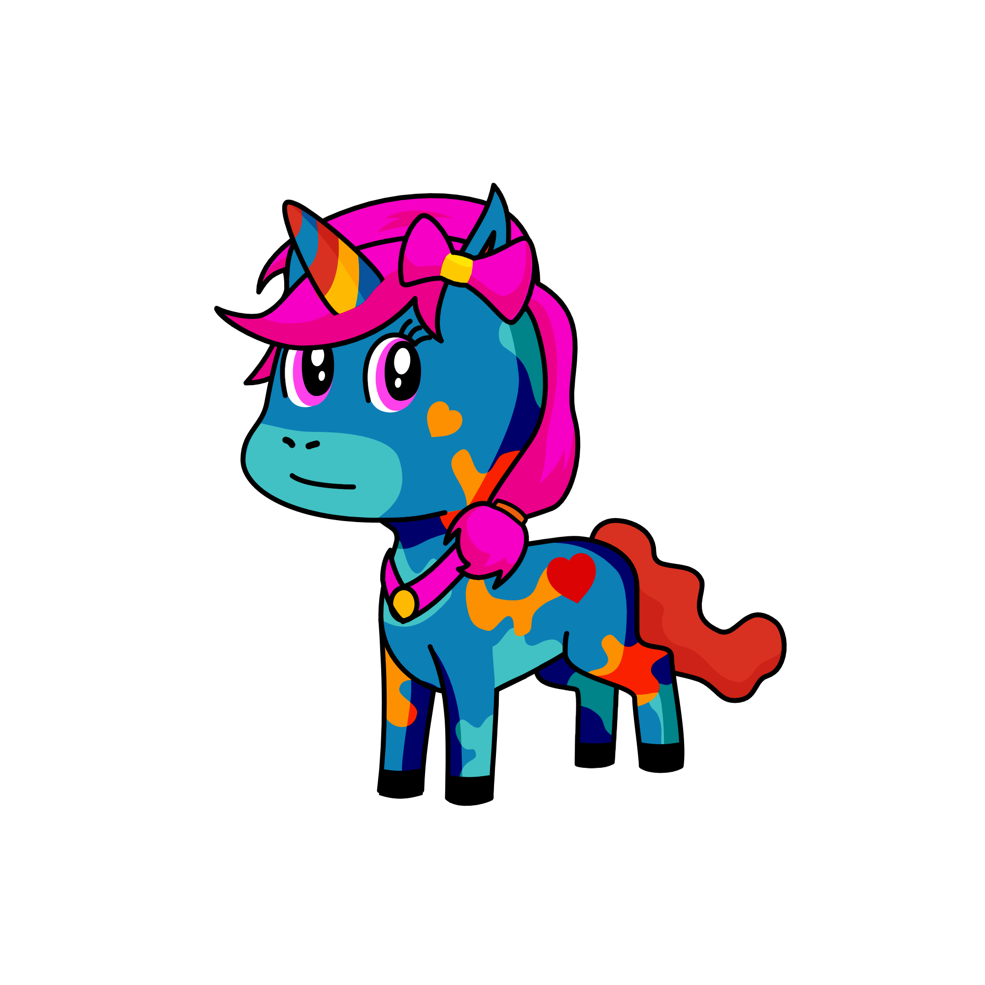 Rainbow, the unicorn