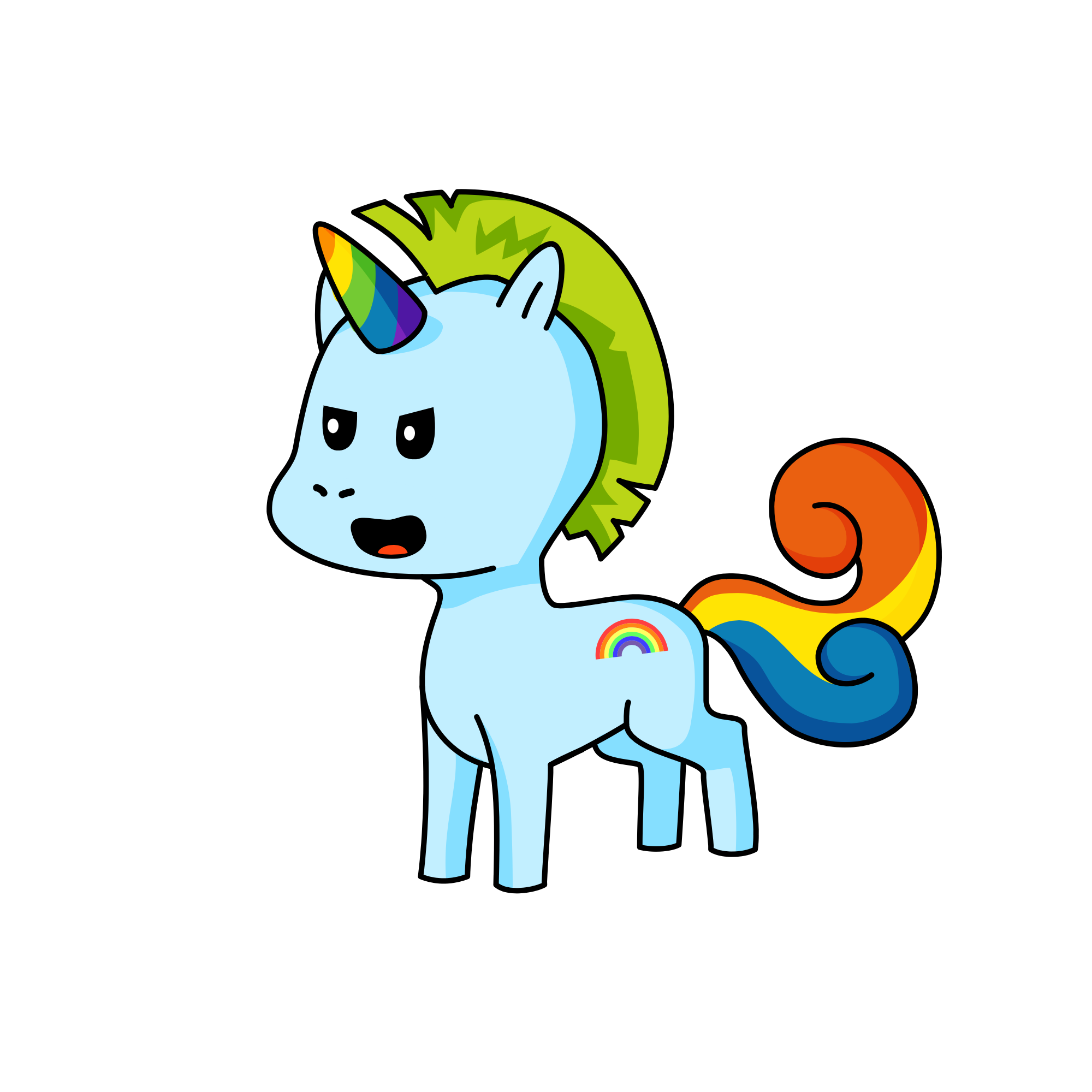 Rainbow Dash , the unicorn