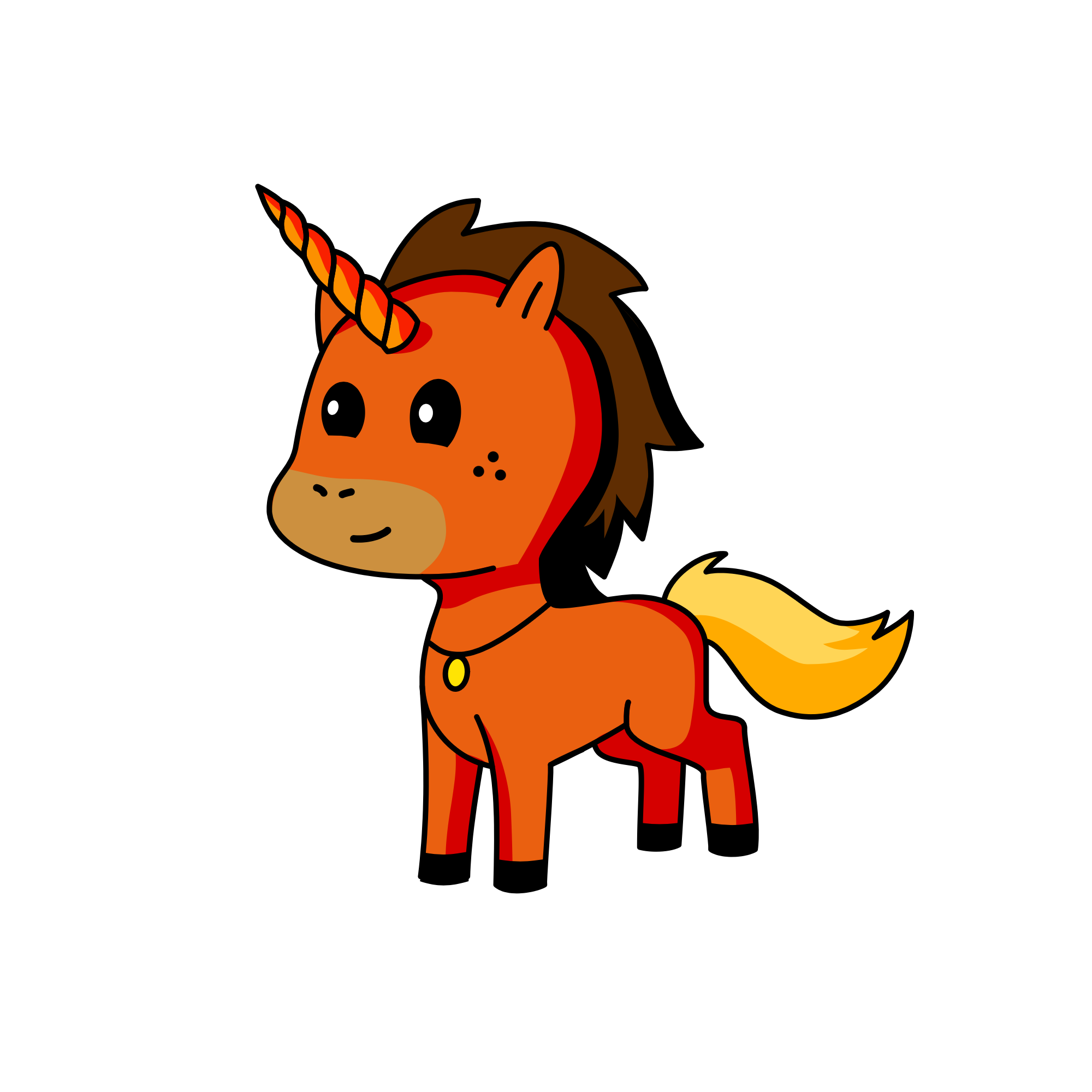 Orange, the unicorn