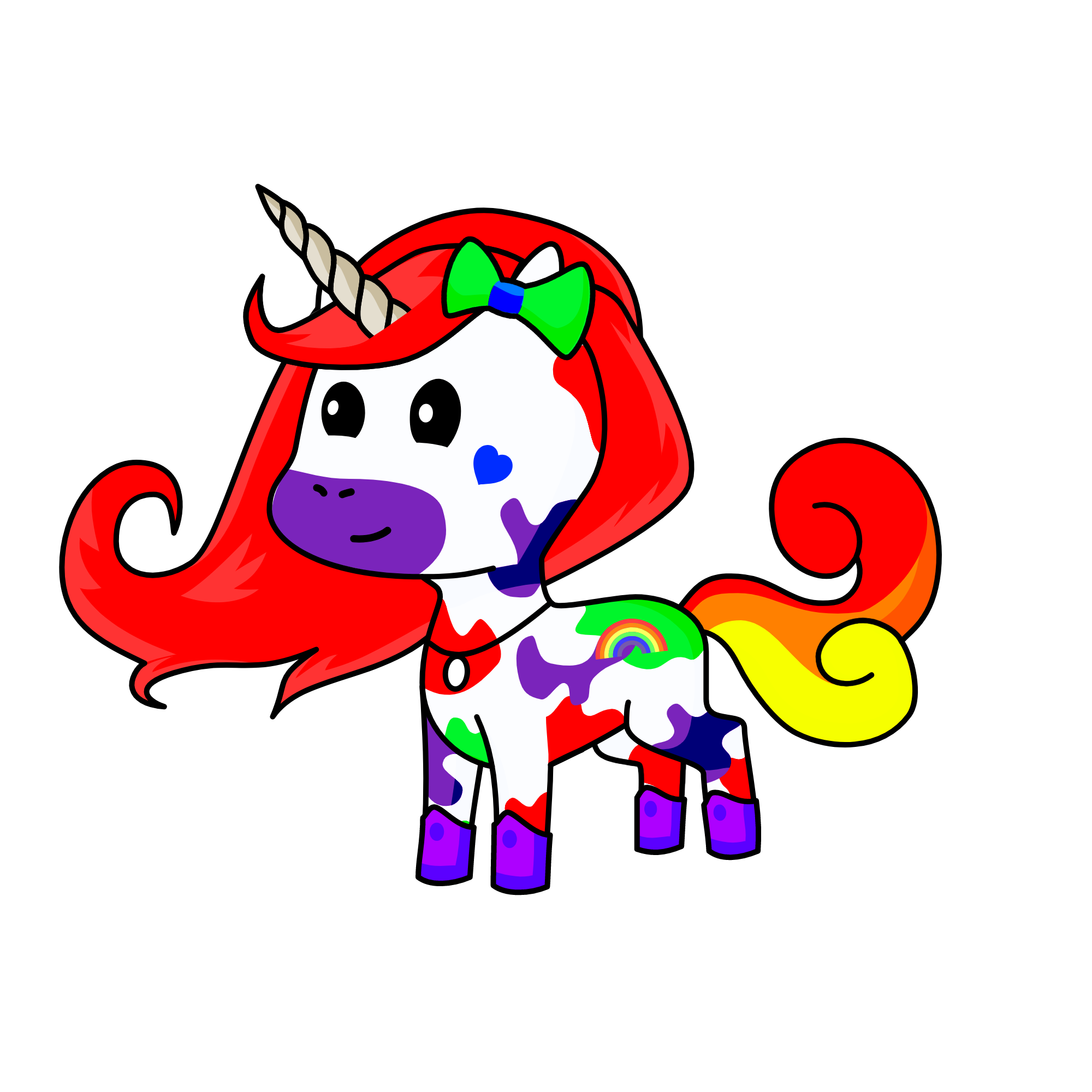 Iris the rainbow unicorn, the unicorn