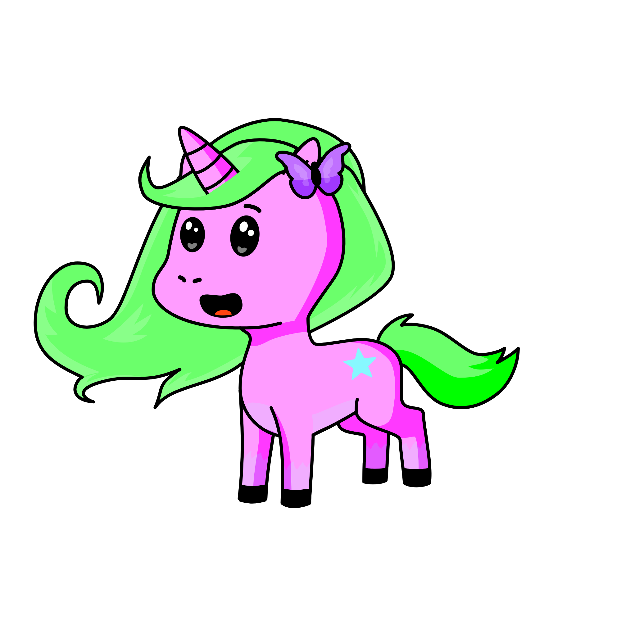 Happy new year Marina!, the unicorn