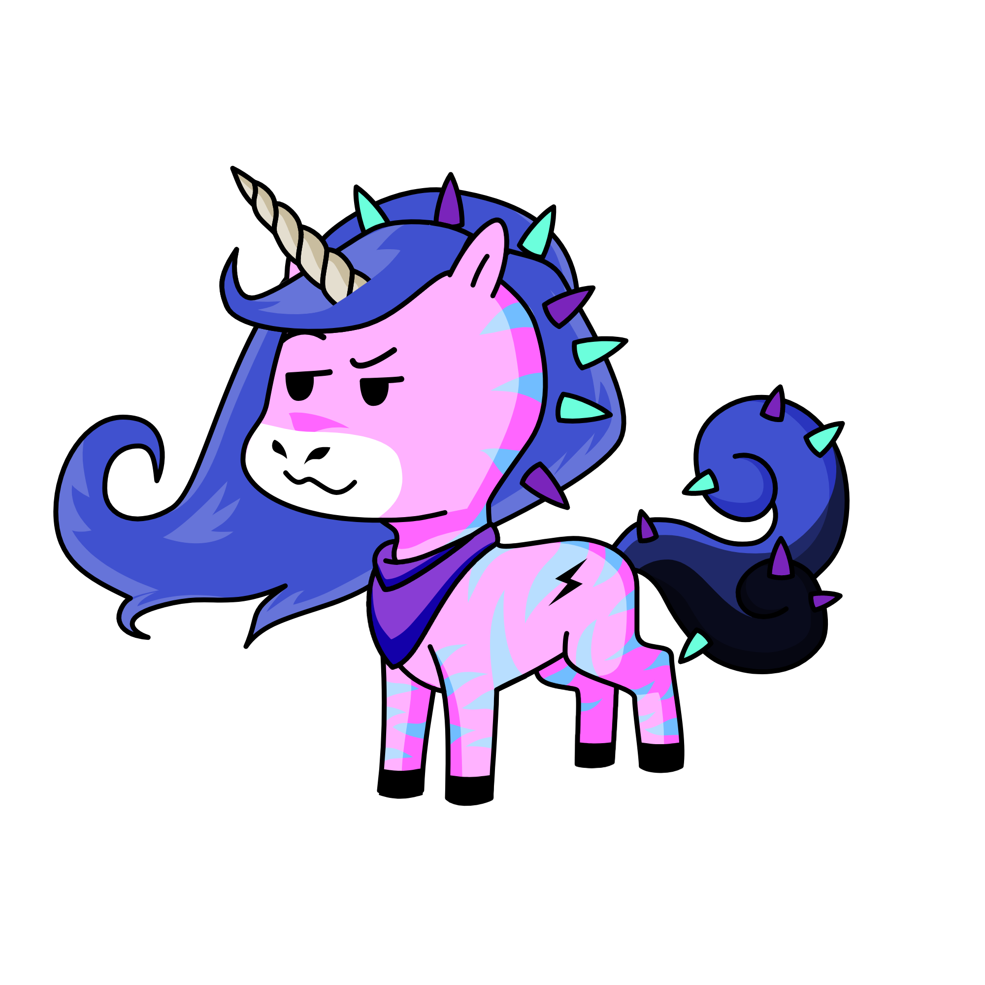 Rainbow Spyke, the unicorn