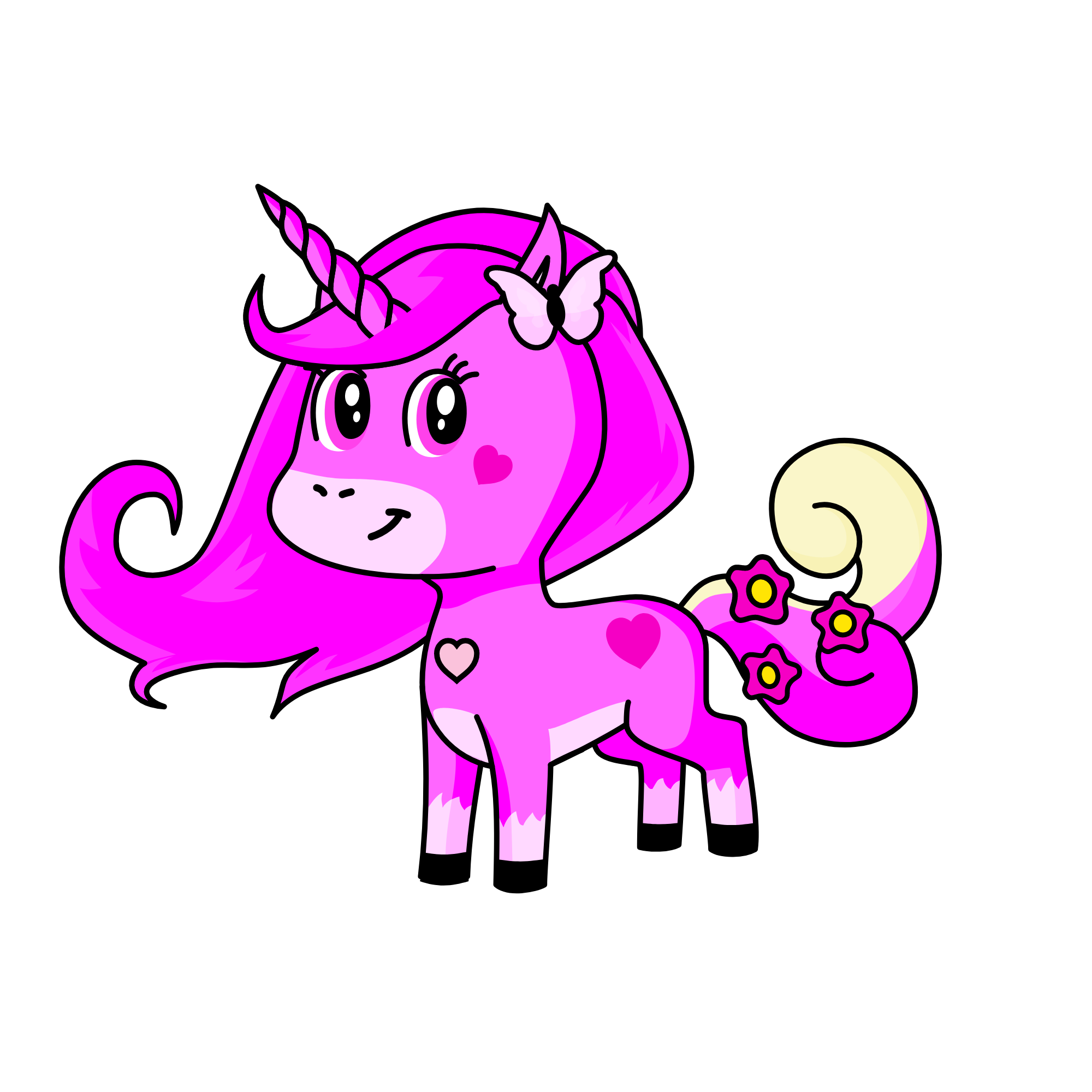 Queen Pink Rose, the unicorn